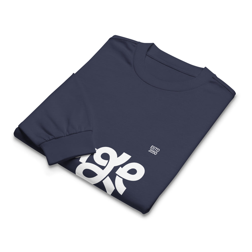 Unisex Premium Heavyweight Long Sleeve Shirt | Huge long sleeve shirt AwRans Clothing unisex-premium-heavyweight-long-sleeve-shirt-midnight-blue-front-67f294303eac7