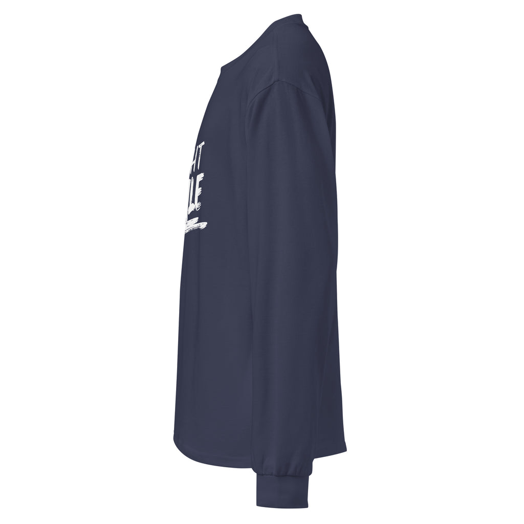 Unisex Premium Heavyweight Long Sleeve Shirt | Night Style long sleeve shirt AwRans Clothing unisex-premium-heavyweight-long-sleeve-shirt-midnight-blue-left-67eaaba7d6a41