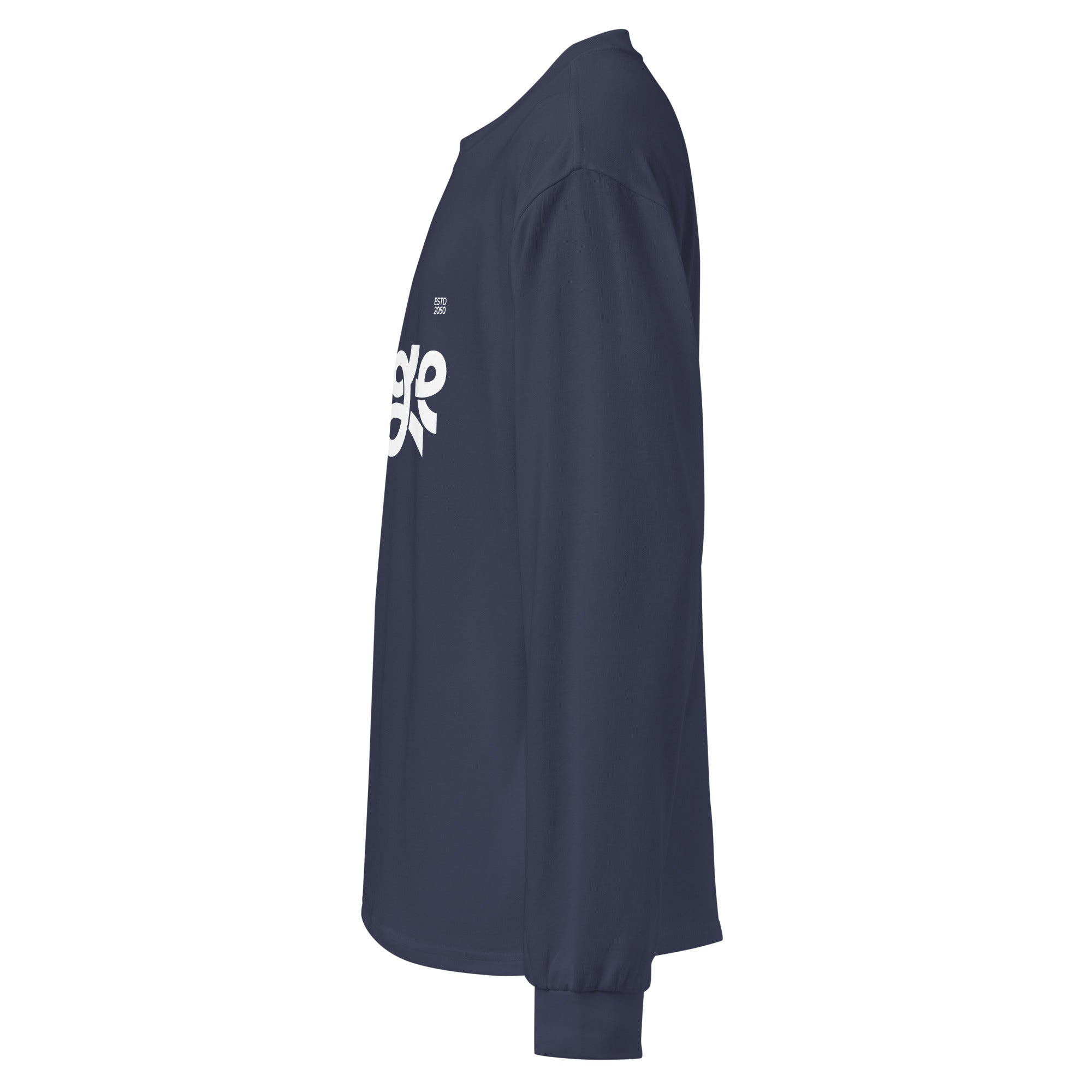 Unisex Premium Heavyweight Long Sleeve Shirt | Huge long sleeve shirt AwRans Clothing unisex-premium-heavyweight-long-sleeve-shirt-midnight-blue-left-67f2943041a47