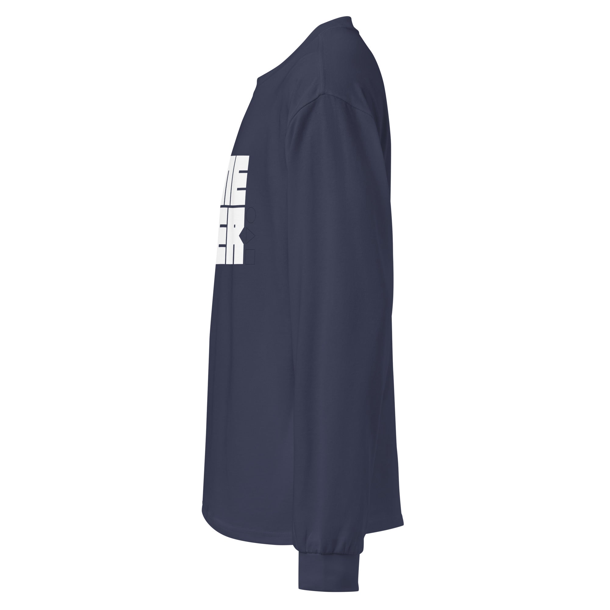 Unisex Premium Heavyweight Long Sleeve Shirt | Game Over long sleeve shirt AwRans Clothing unisex-premium-heavyweight-long-sleeve-shirt-midnight-blue-left-67f2c242bcb99