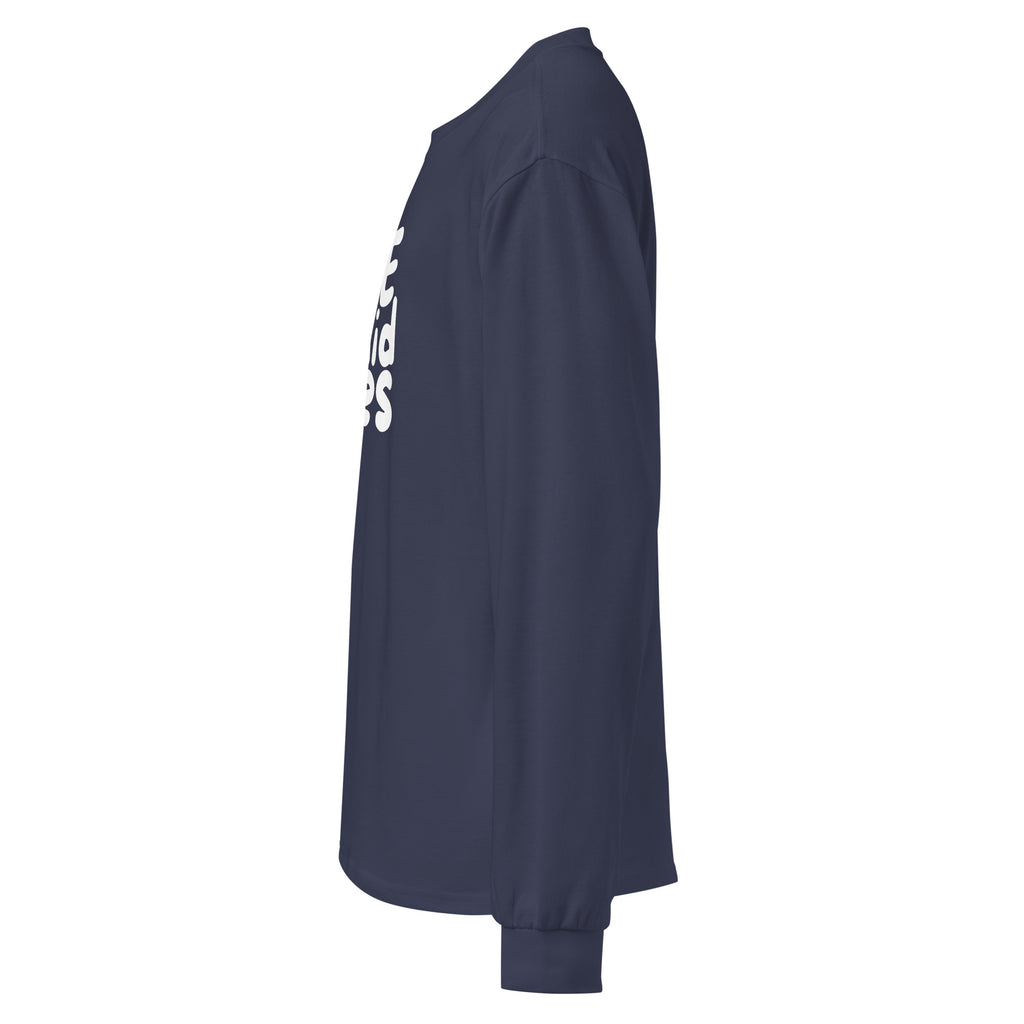 Unisex Premium Heavyweight Long Sleeve Shirt | We Said Yes long sleeve shirt AwRans Clothing unisex-premium-heavyweight-long-sleeve-shirt-midnight-blue-left-67f2c3681996a