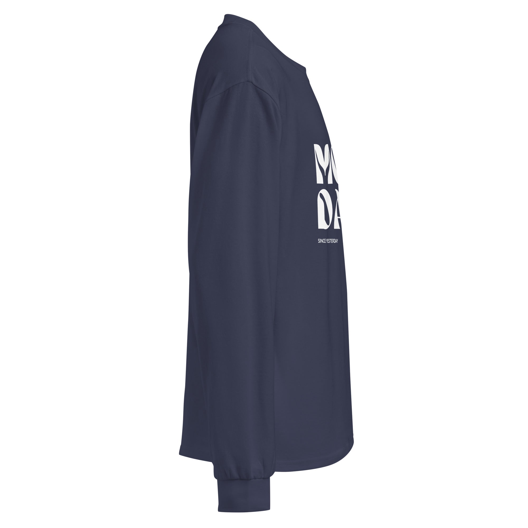 Unisex Premium Heavyweight Long Sleeve Shirt | Monday long sleeve shirt AwRans Clothing unisex-premium-heavyweight-long-sleeve-shirt-midnight-blue-right-67eaac583af59