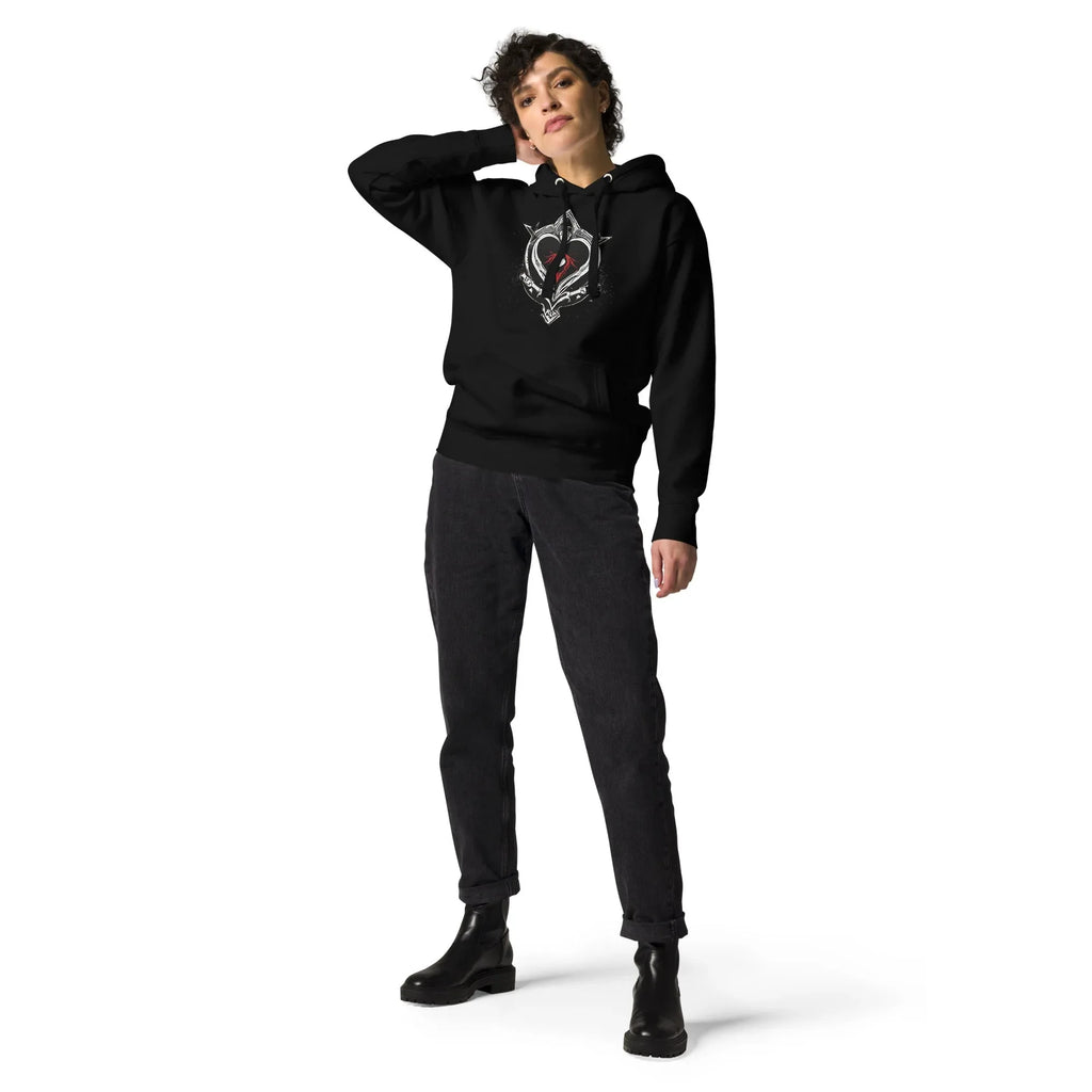 Unisex | Black Heart Candle Hoodie Black Hoodie AwRans Clothing unisex-premium-hoodie-black-front-65f2946d199ae