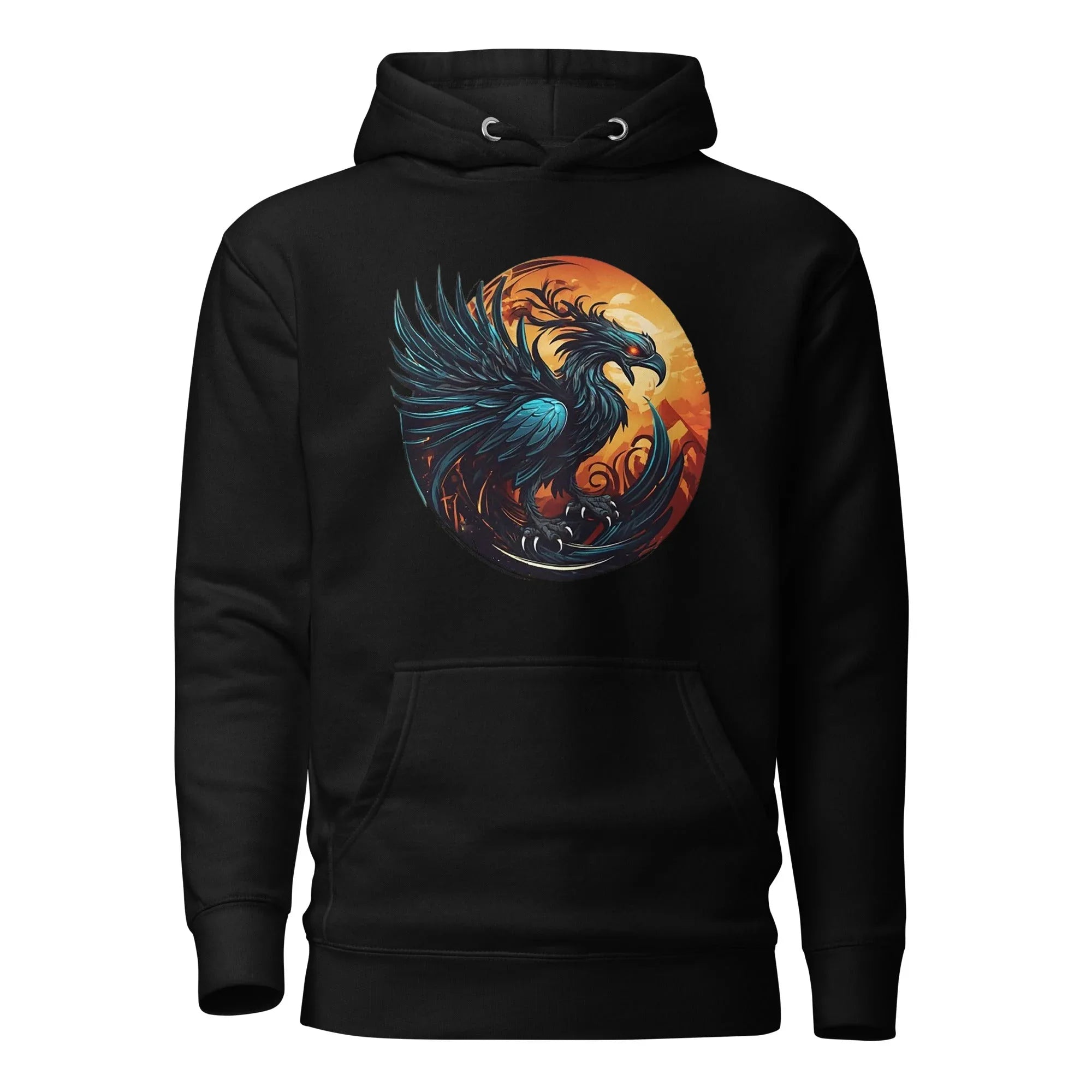 Unisex | Phoenix Hoodie Black hoodie AwRans Clothing unisex-premium-hoodie-black-front-65f5bf6b176eb