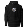 Unisex | Diamond Heart Hoodie Black hoodie AwRans Clothing unisex-premium-hoodie-black-front-6601a9ed13dcb