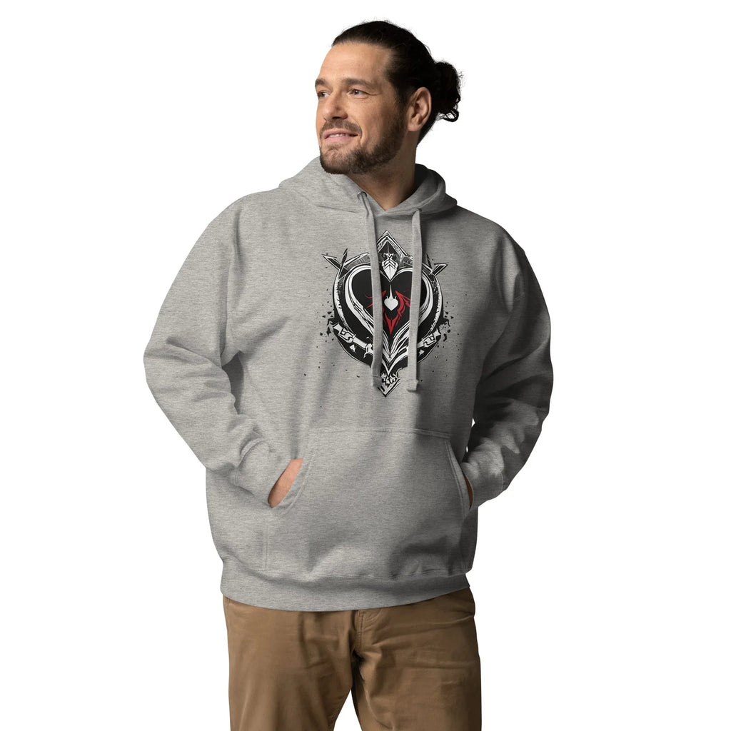 Unisex | Black Heart Candle Hoodie Hoodie AwRans Clothing unisex-premium-hoodie-carbon-grey-front-65f2946d2b06e