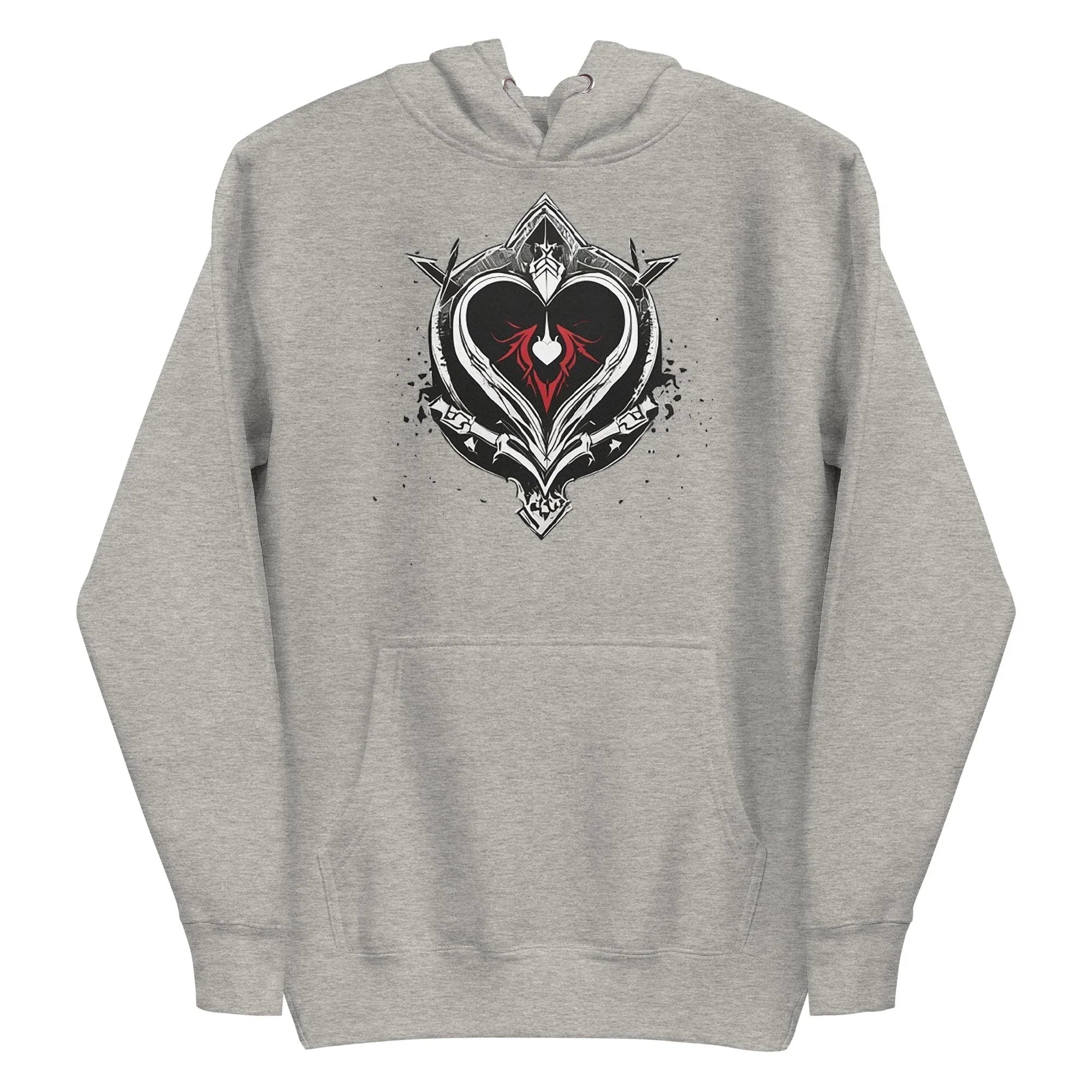 Unisex | Black Heart Candle Hoodie Hoodie AwRans Clothing unisex-premium-hoodie-carbon-grey-front-65f2946d399ae