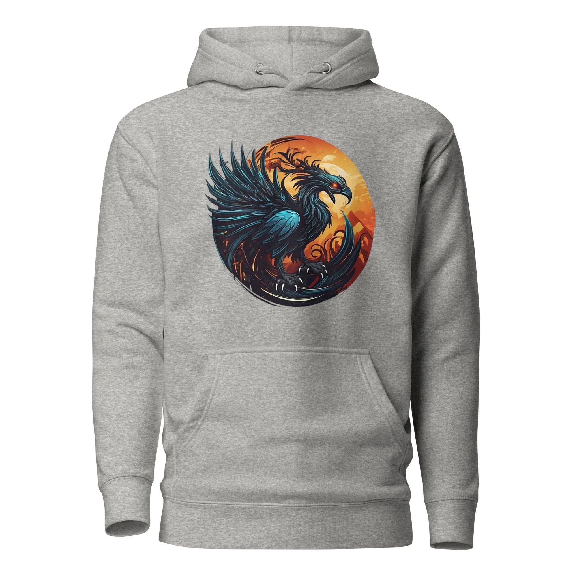 Unisex | Phoenix Hoodie Carbon Grey hoodie AwRans Clothing unisex-premium-hoodie-carbon-grey-front-65f5bf6b232f7