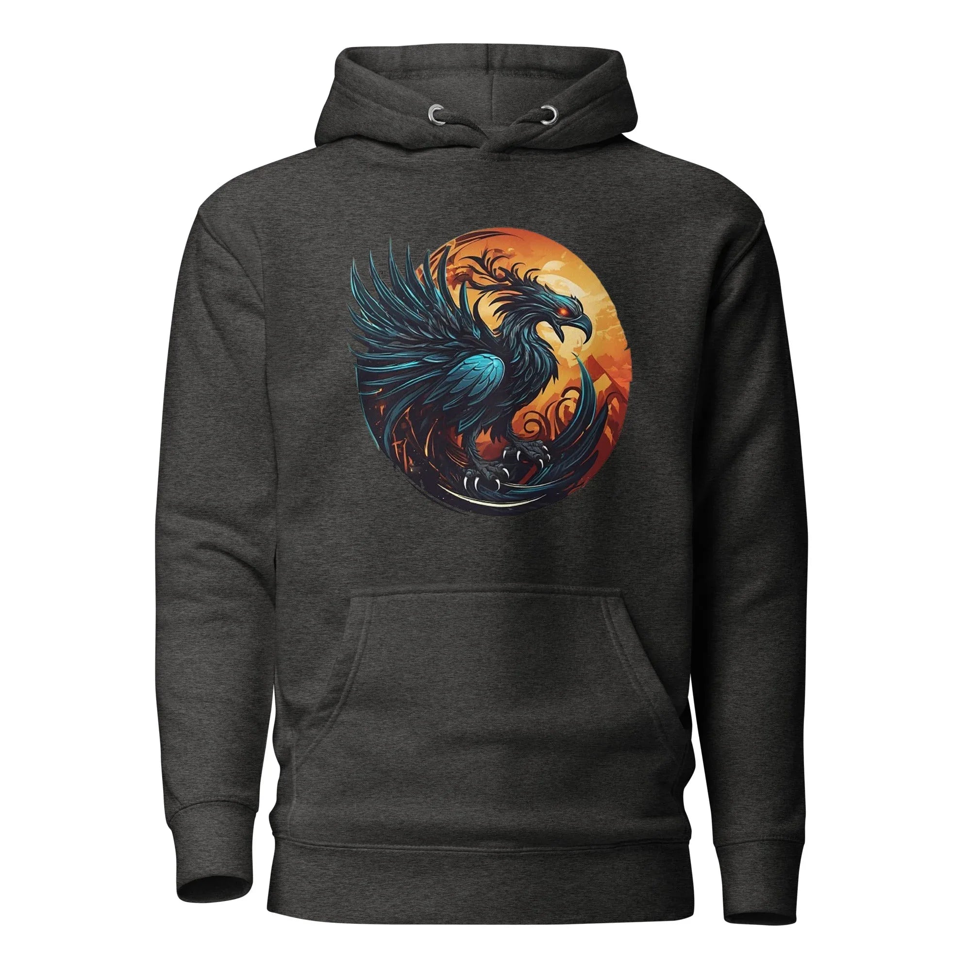 Unisex | Phoenix Hoodie Charcoal Heather hoodie AwRans Clothing unisex-premium-hoodie-charcoal-heather-front-65f5bf6b19915