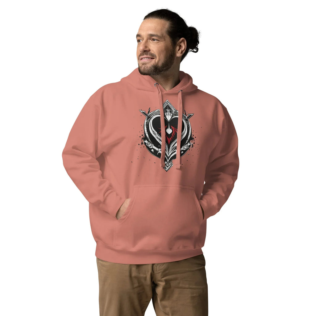 Unisex | Black Heart Candle Hoodie Hoodie AwRans Clothing unisex-premium-hoodie-dusty-rose-front-65f2946d29774