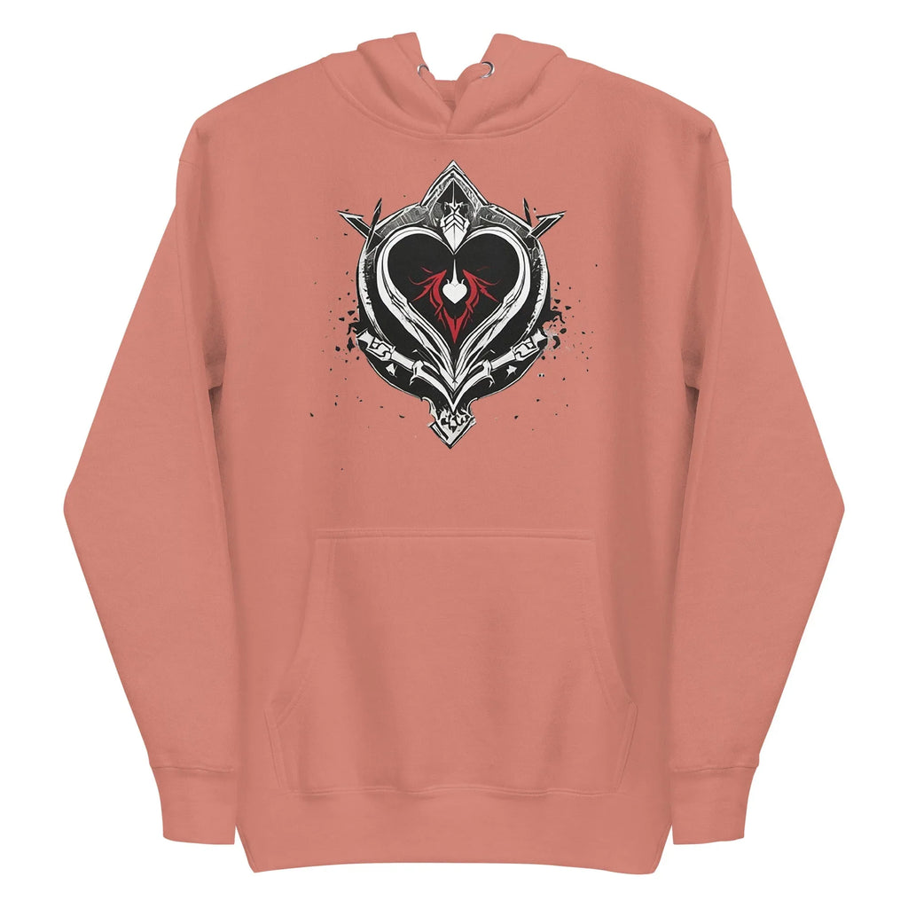Unisex | Black Heart Candle Hoodie Hoodie AwRans Clothing unisex-premium-hoodie-dusty-rose-front-65f2946d380e1