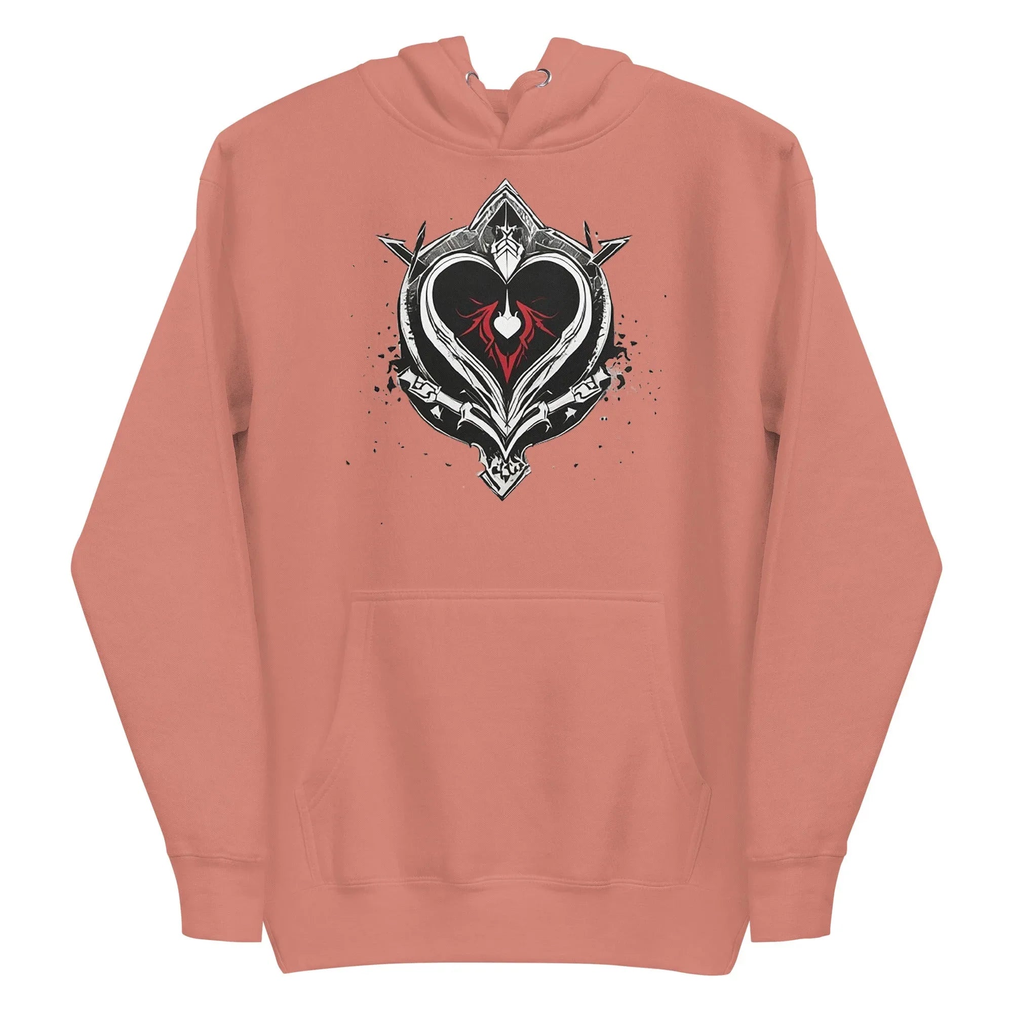 Unisex | Black Heart Candle Hoodie Hoodie AwRans Clothing unisex-premium-hoodie-dusty-rose-front-65f2946d380e1