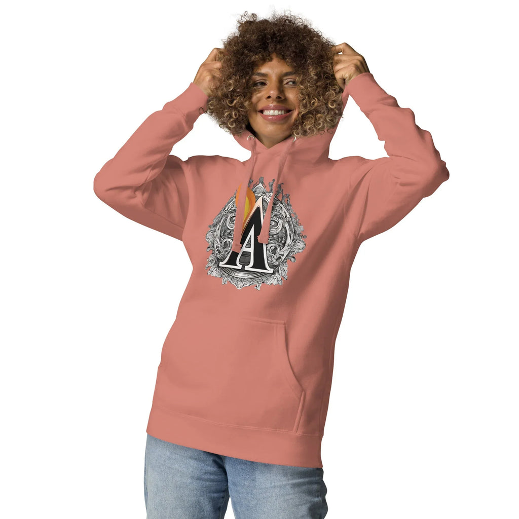 Unisex | The Burning A Hoodie hoodie AwRans Clothing unisex-premium-hoodie-dusty-rose-front-6617f15b788dc