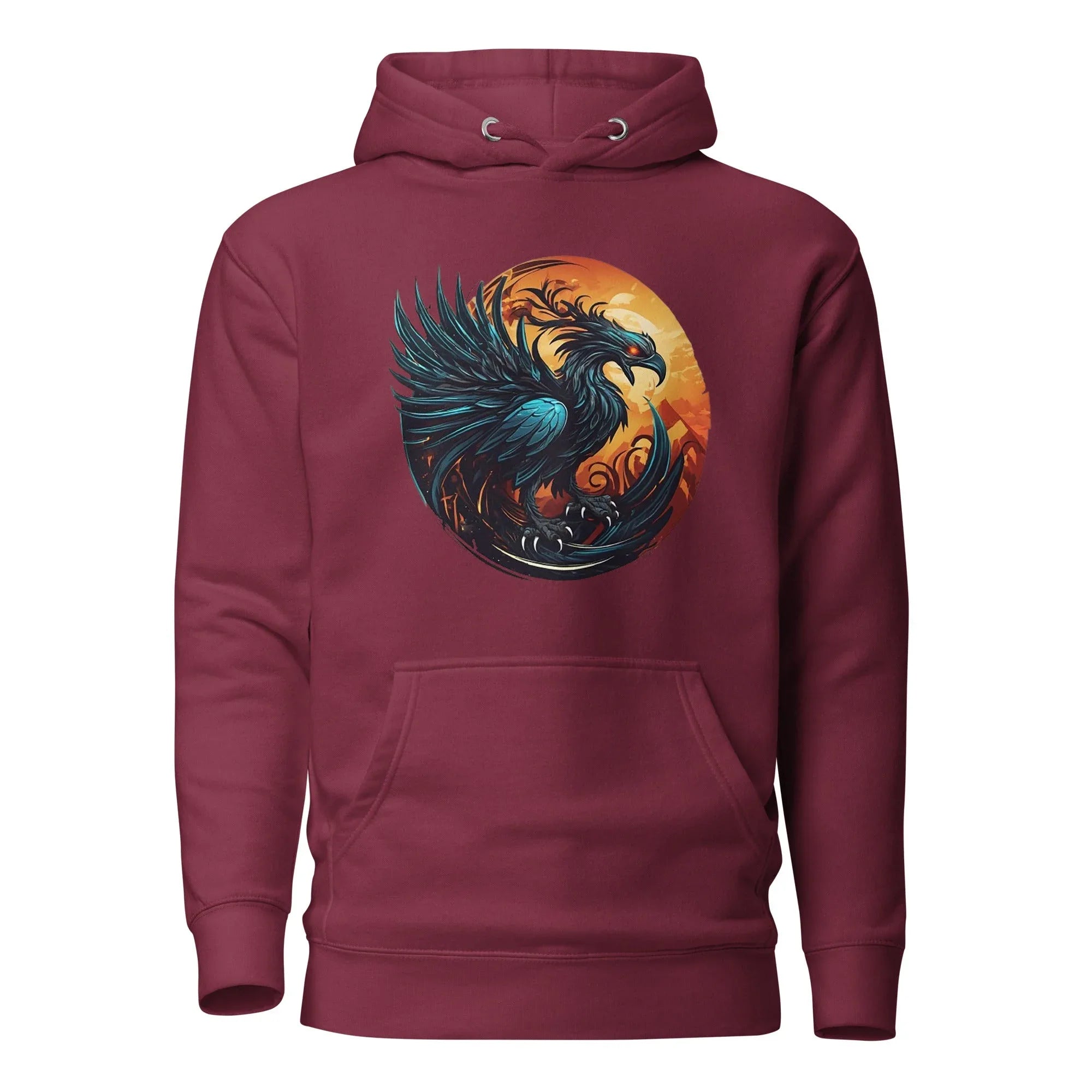 Unisex | Phoenix Hoodie Maroon hoodie AwRans Clothing unisex-premium-hoodie-maroon-front-65f5bf6b1875b