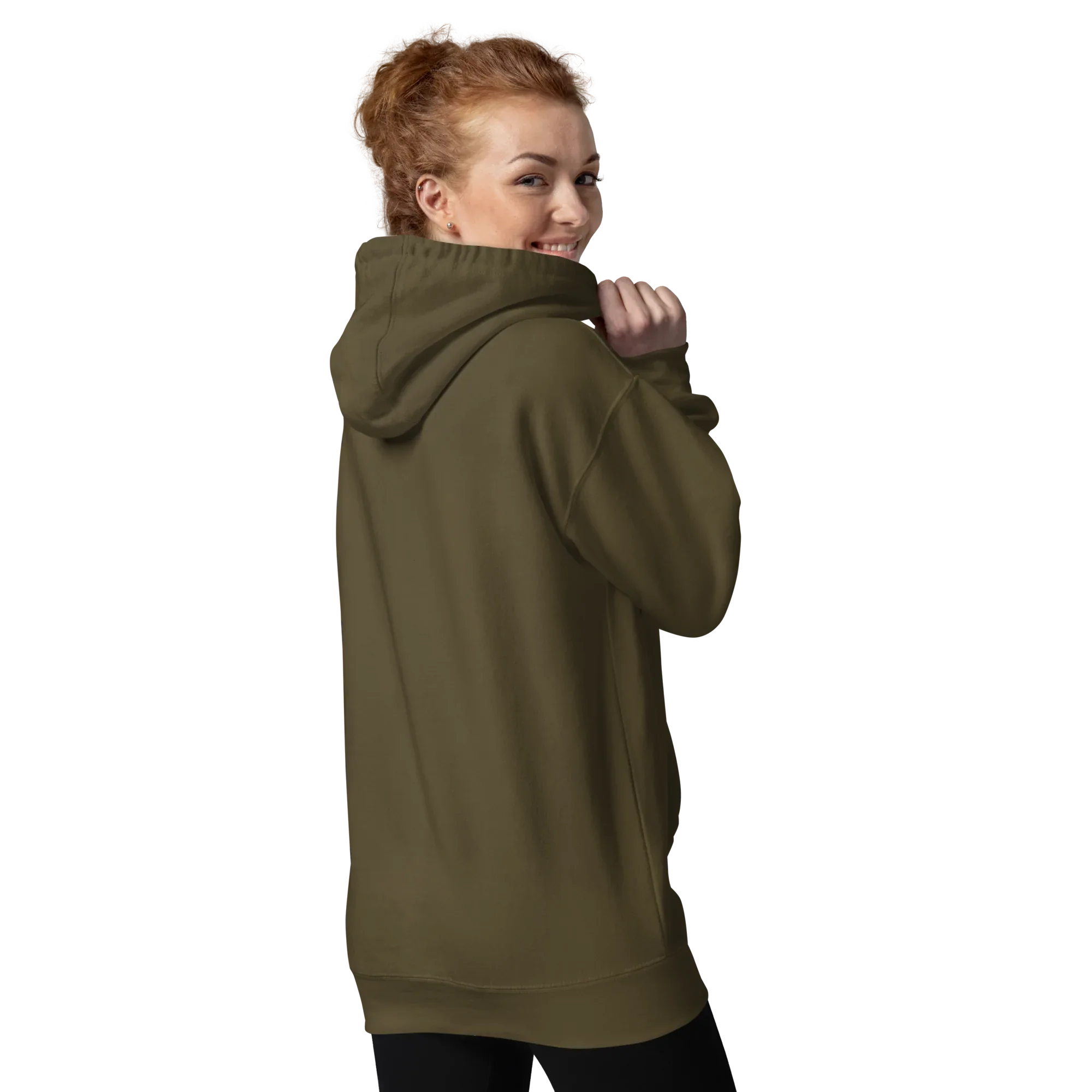 RS | Cotton Face Hoodie Hoodie AwRans Clothing unisex-premium-hoodie-military-green-back-65a96e6e7a037