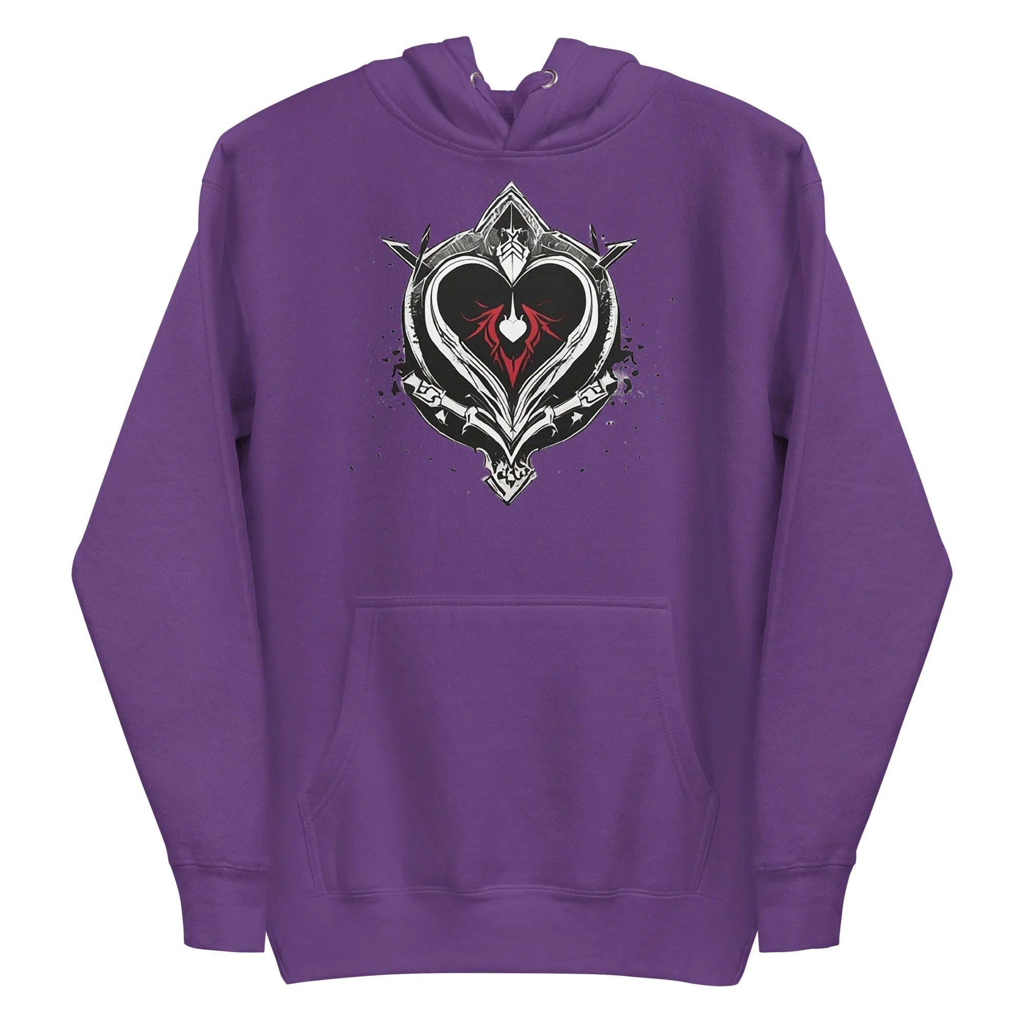 Unisex | Black Heart Candle Hoodie Hoodie AwRans Clothing unisex-premium-hoodie-purple-front-65f2946d3598c