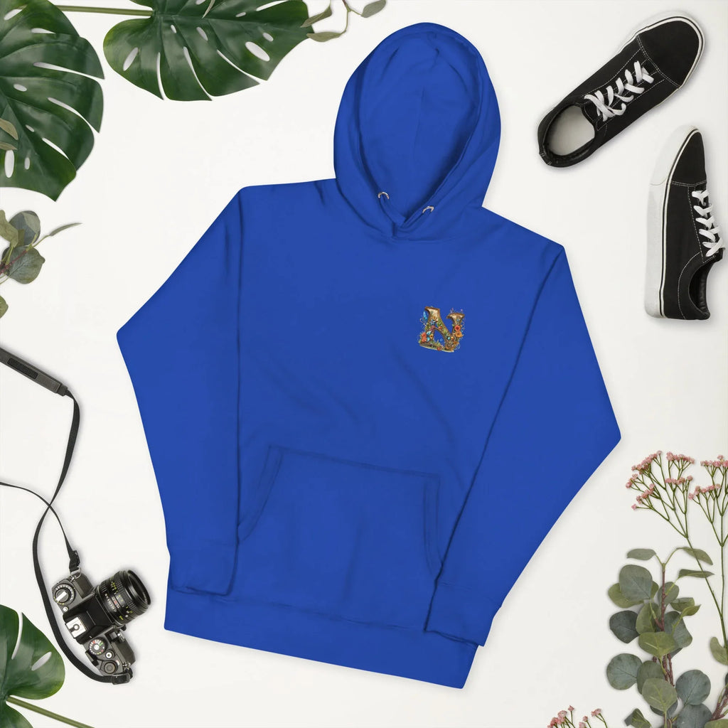 Unisex | N's Roses Hoodie hoodie AwRans Clothing unisex-premium-hoodie-team-royal-front-2-66183a8218215