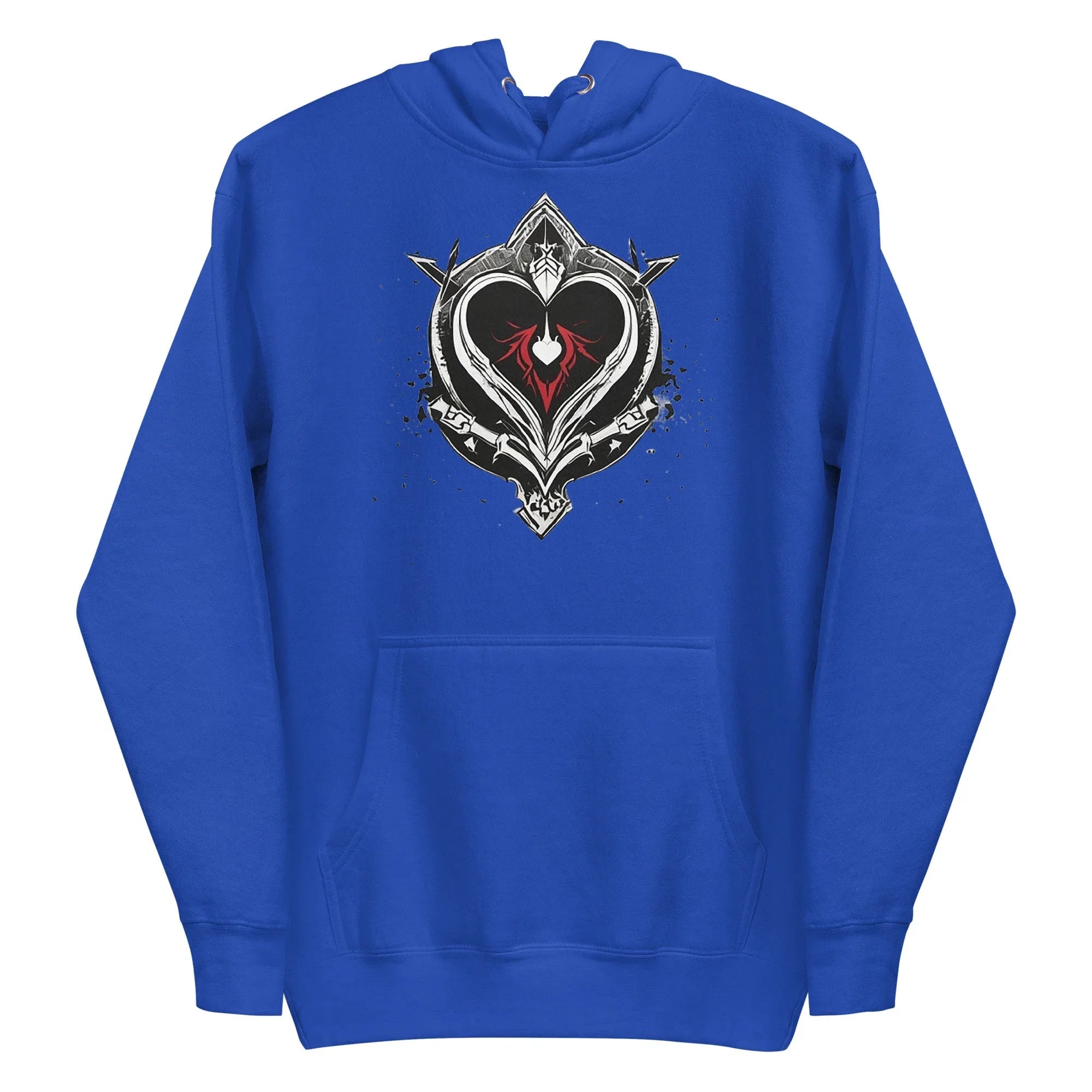 Unisex | Black Heart Candle Hoodie Hoodie AwRans Clothing unisex-premium-hoodie-team-royal-front-65f2946d34a16