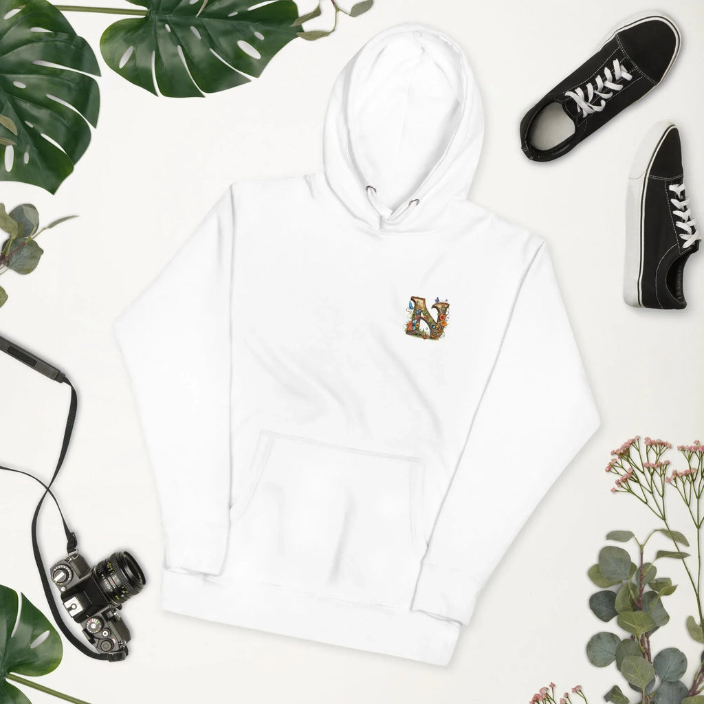 Unisex | N's Roses Hoodie hoodie AwRans Clothing unisex-premium-hoodie-white-front-2-66183a825f80f