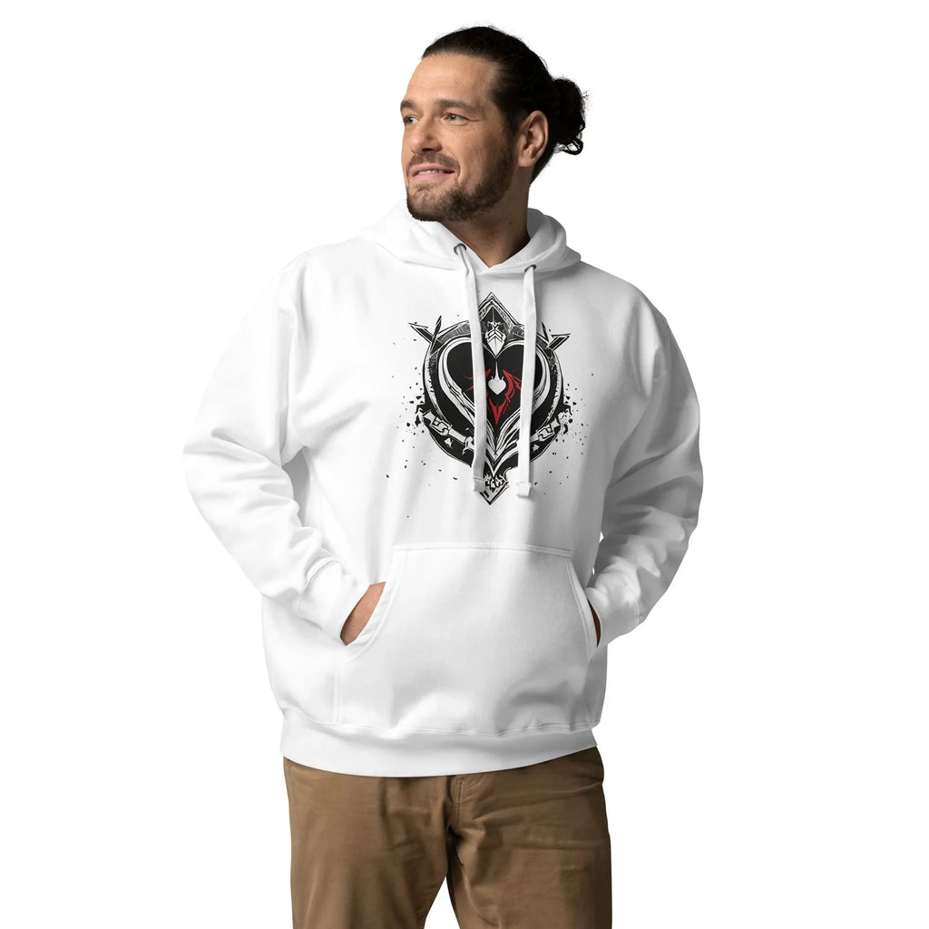 Unisex | Black Heart Candle Hoodie Hoodie AwRans Clothing unisex-premium-hoodie-white-front-65f2946d2e9a5