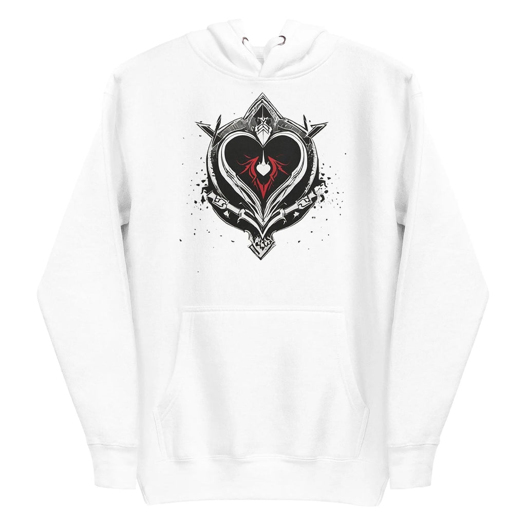 Unisex | Black Heart Candle Hoodie Hoodie AwRans Clothing unisex-premium-hoodie-white-front-65f2946d3bade