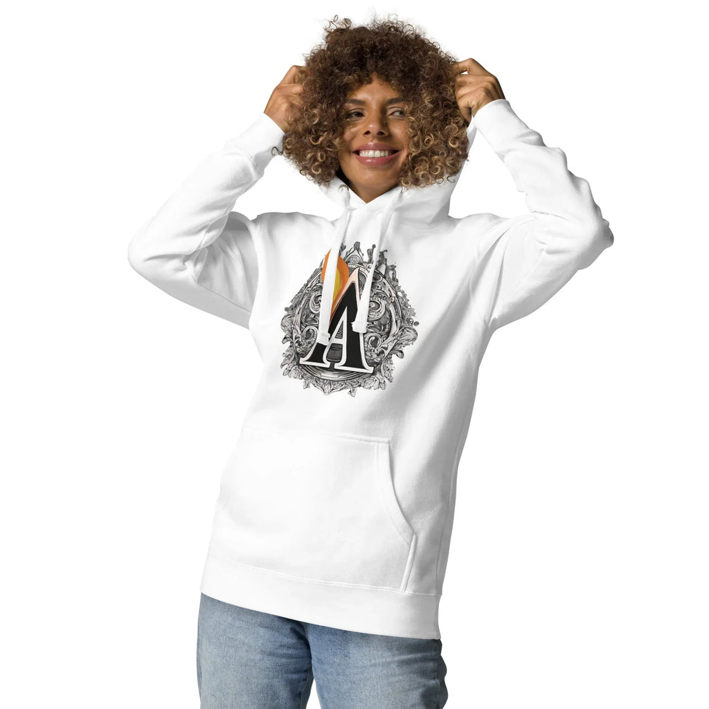 Unisex | The Burning A Hoodie hoodie AwRans Clothing unisex-premium-hoodie-white-front-6617f15b85cbe
