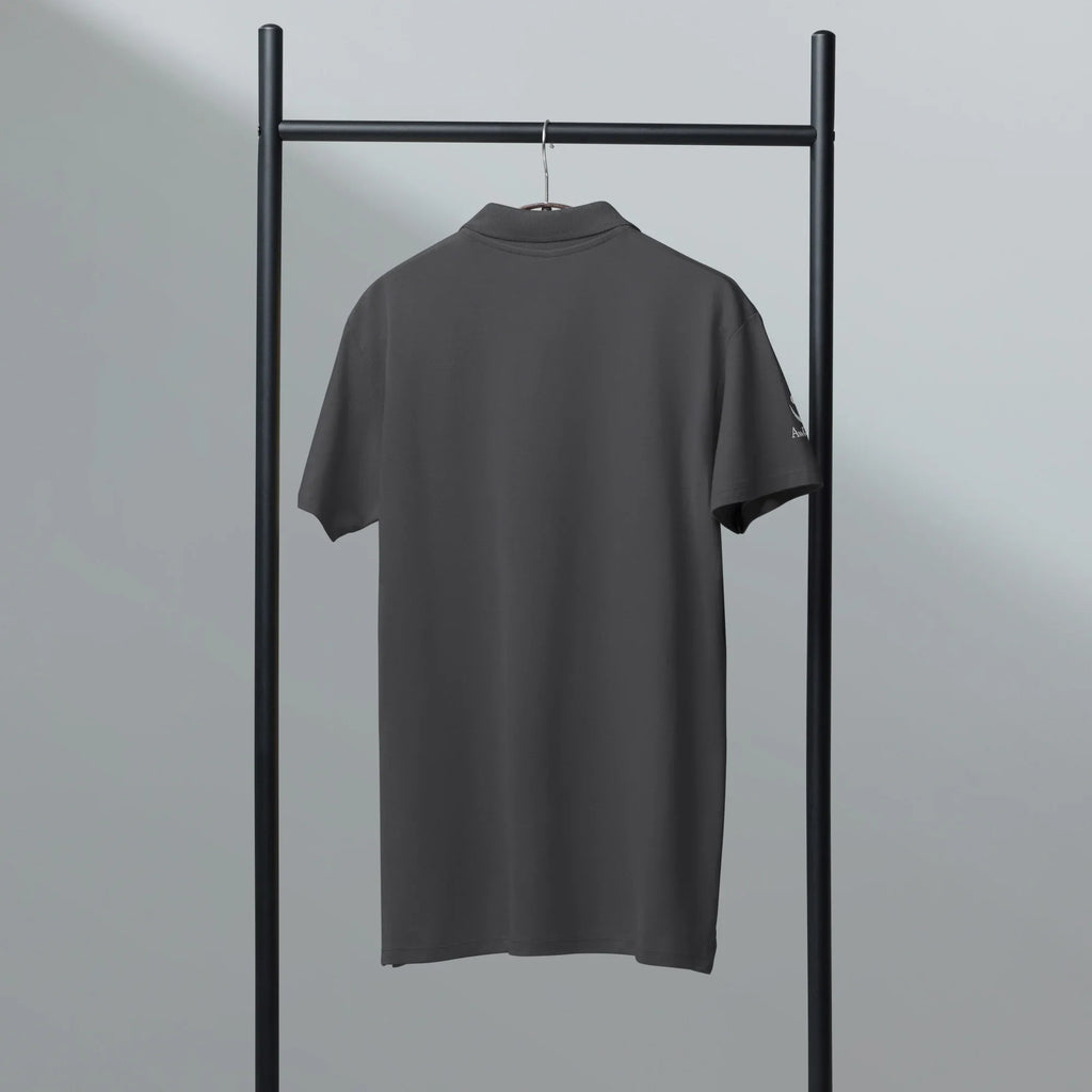 Premium Feel, Powerful Look. Unisex Premium Pique Polo Shirt polo shirt AwRans Clothing unisex-premium-pique-polo-shirt-mouse-grey-back-67ba6765c5b84