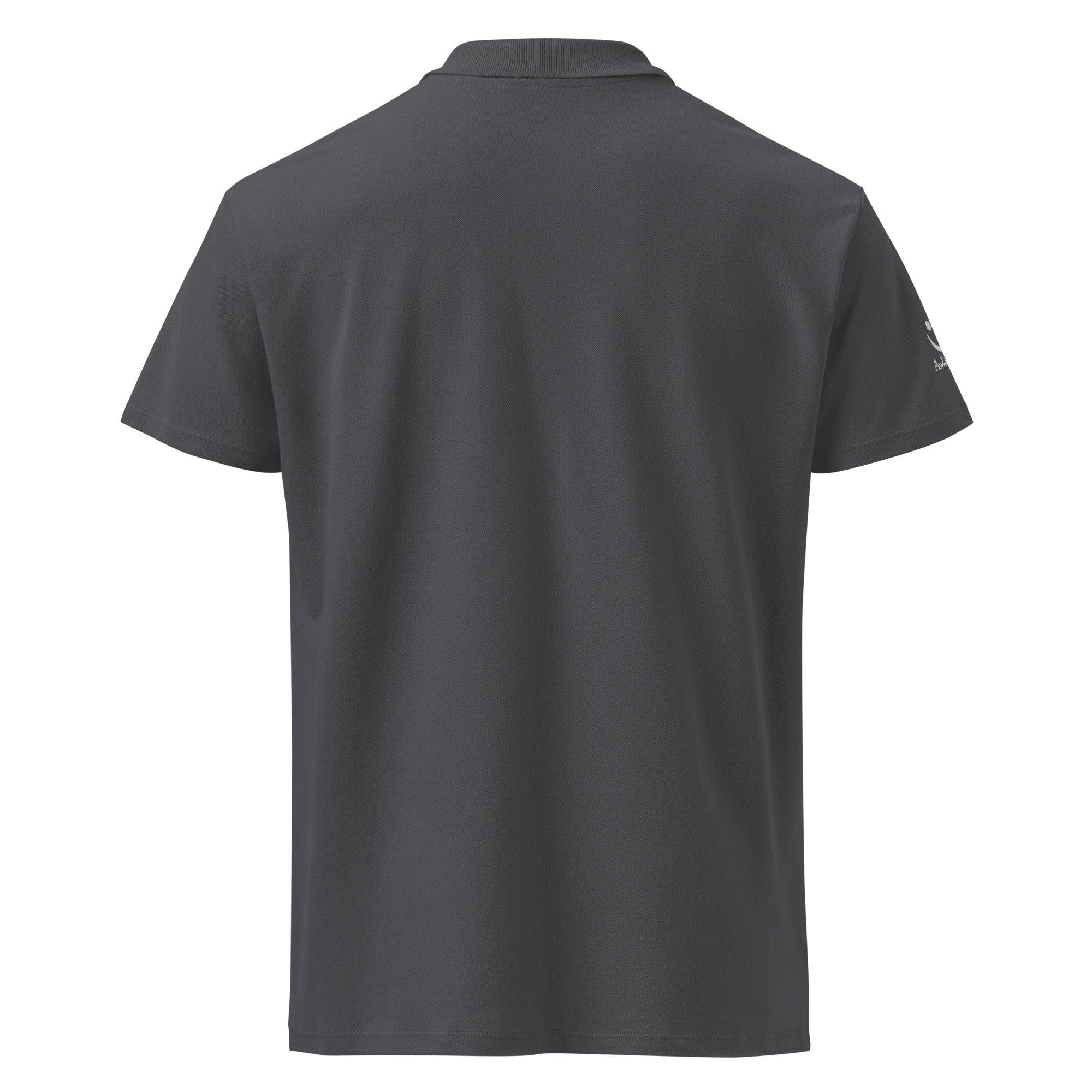 Luxury in every stitch . Unisex Premium Pique Polo Shirt polo shirt AwRans Clothing unisex-premium-pique-polo-shirt-mouse-grey-back-67ba67bacbba2