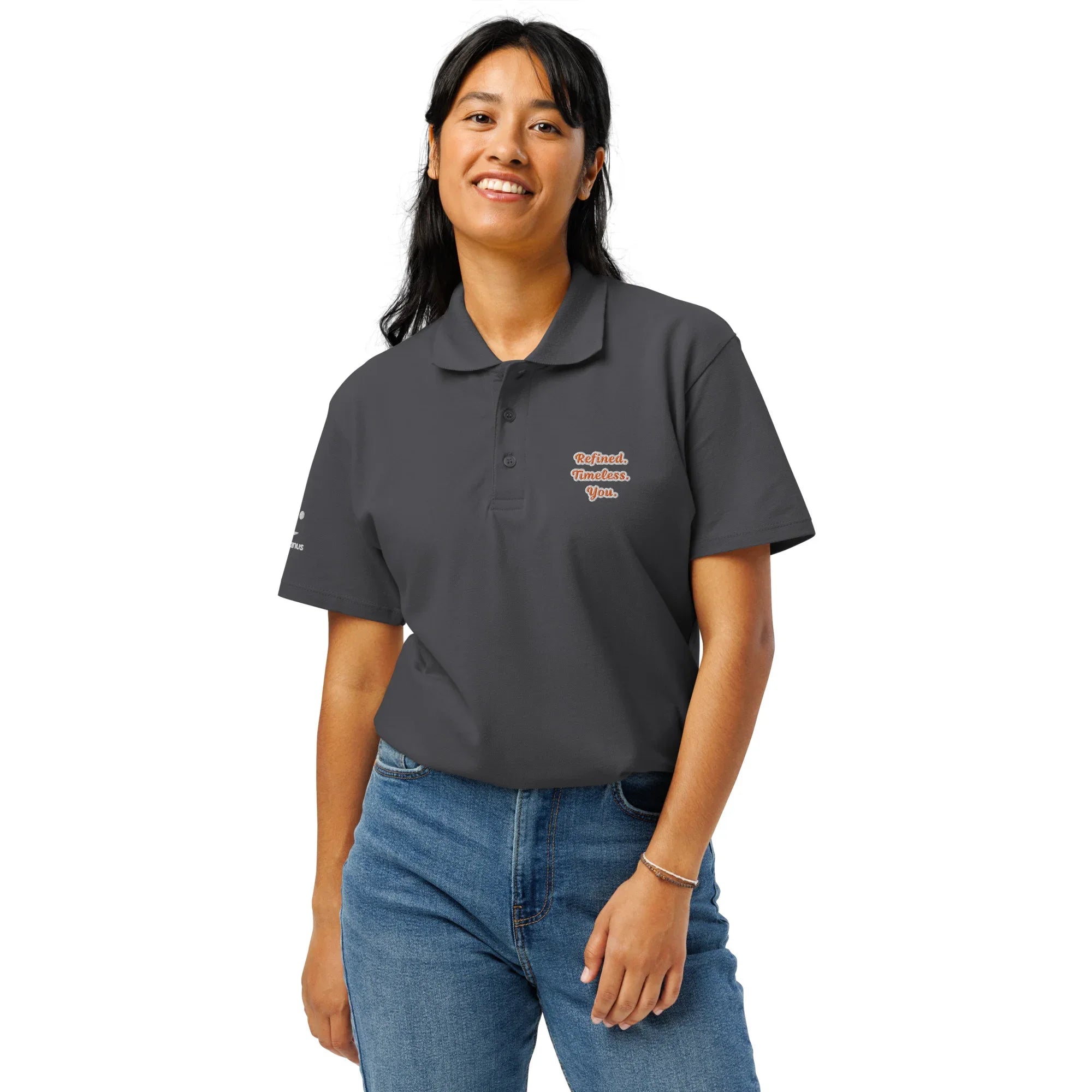 Refined. Timeless. You. Unisex Premium Pique Polo Shirt - AwRans Clothing