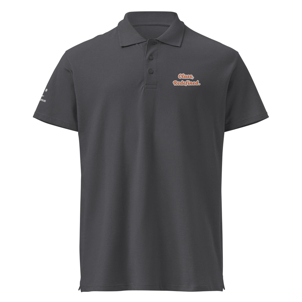 Class, redefined. Unisex Premium Pique Polo Shirt polo shirt AwRans Clothing unisex-premium-pique-polo-shirt-mouse-grey-front-67ba6920586b1