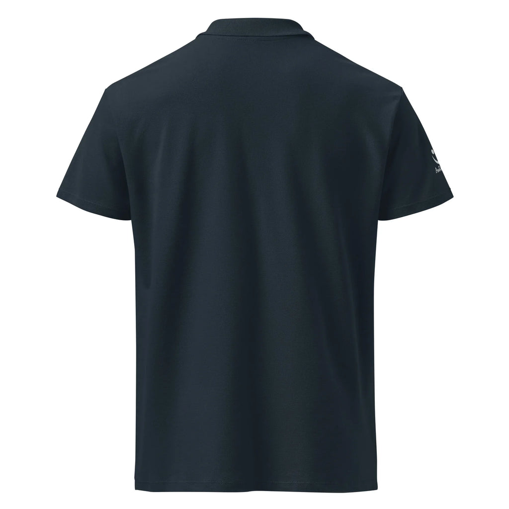 Luxury in every stitch . Unisex Premium Pique Polo Shirt polo shirt AwRans Clothing unisex-premium-pique-polo-shirt-navy-back-67ba67bac8617