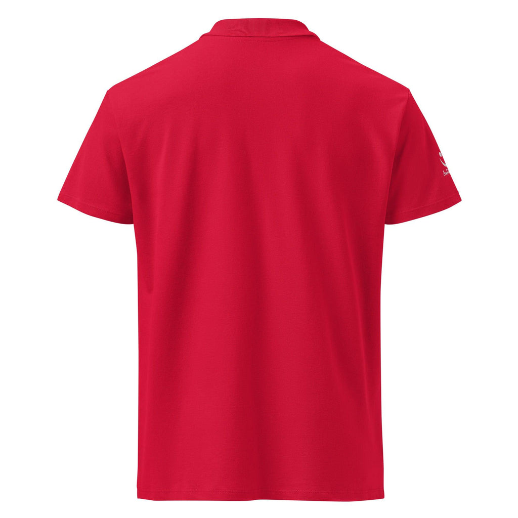 Luxury in every stitch . Unisex Premium Pique Polo Shirt polo shirt AwRans Clothing unisex-premium-pique-polo-shirt-red-back-67ba67bac8da7