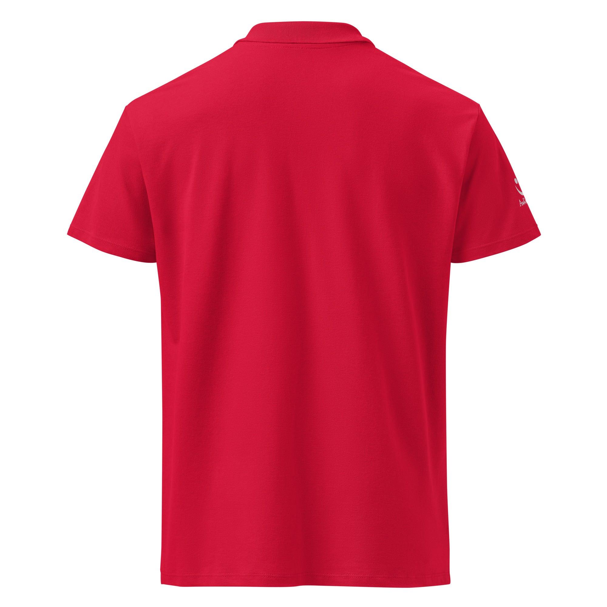 Luxury in every stitch . Unisex Premium Pique Polo Shirt polo shirt AwRans Clothing unisex-premium-pique-polo-shirt-red-back-67ba67bac8da7
