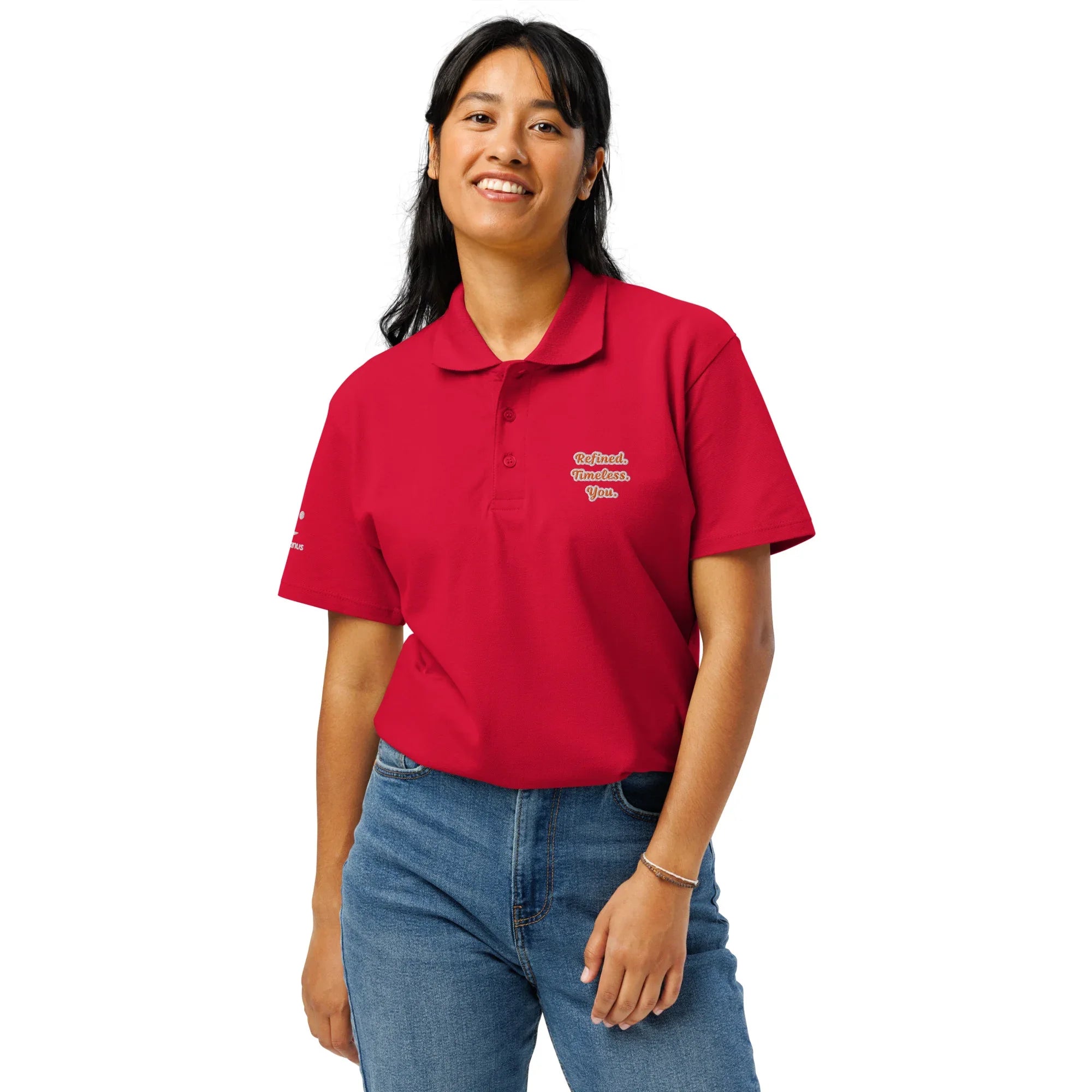 Refined. Timeless. You. Unisex Premium Pique Polo Shirt - AwRans Clothing