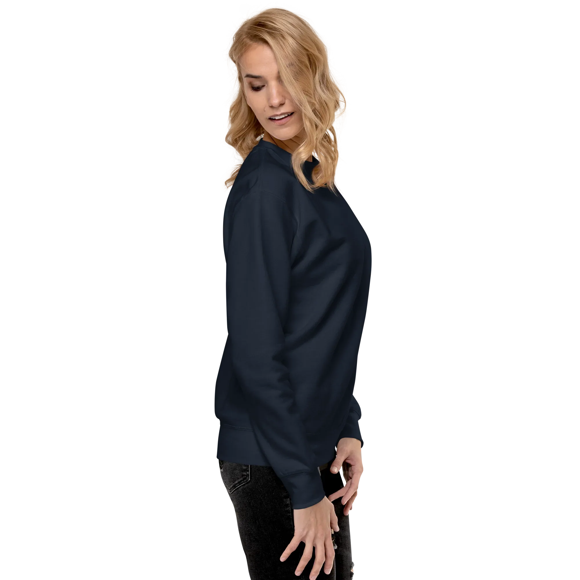 RS | Premium Sweatshirt Sweatshirt AwRans Clothing unisex-premium-sweatshirt-navy-blazer-right-65a972a132b1c
