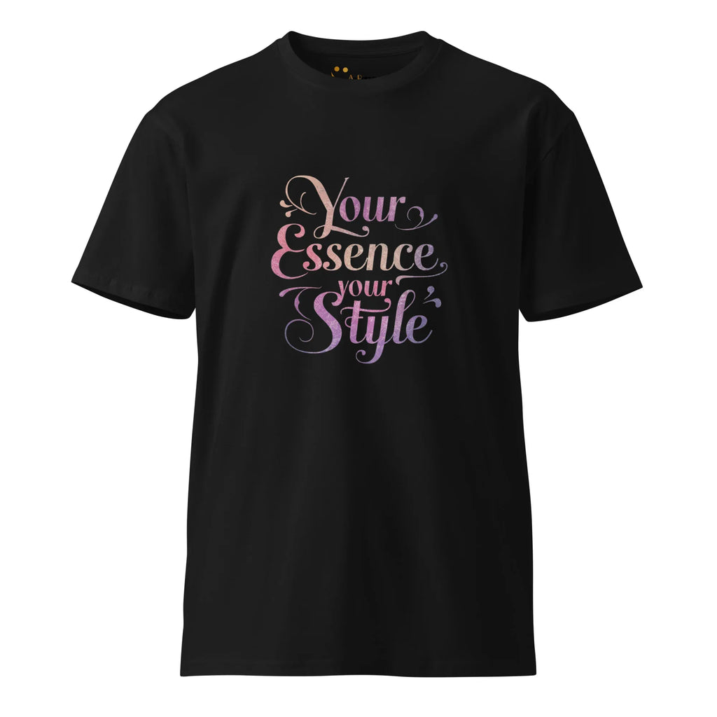 Women's Premium T-Shirt Your Essence Your Style T-Shirt AwRans Clothing unisex-premium-t-shirt-black-front-6794c469e91e9