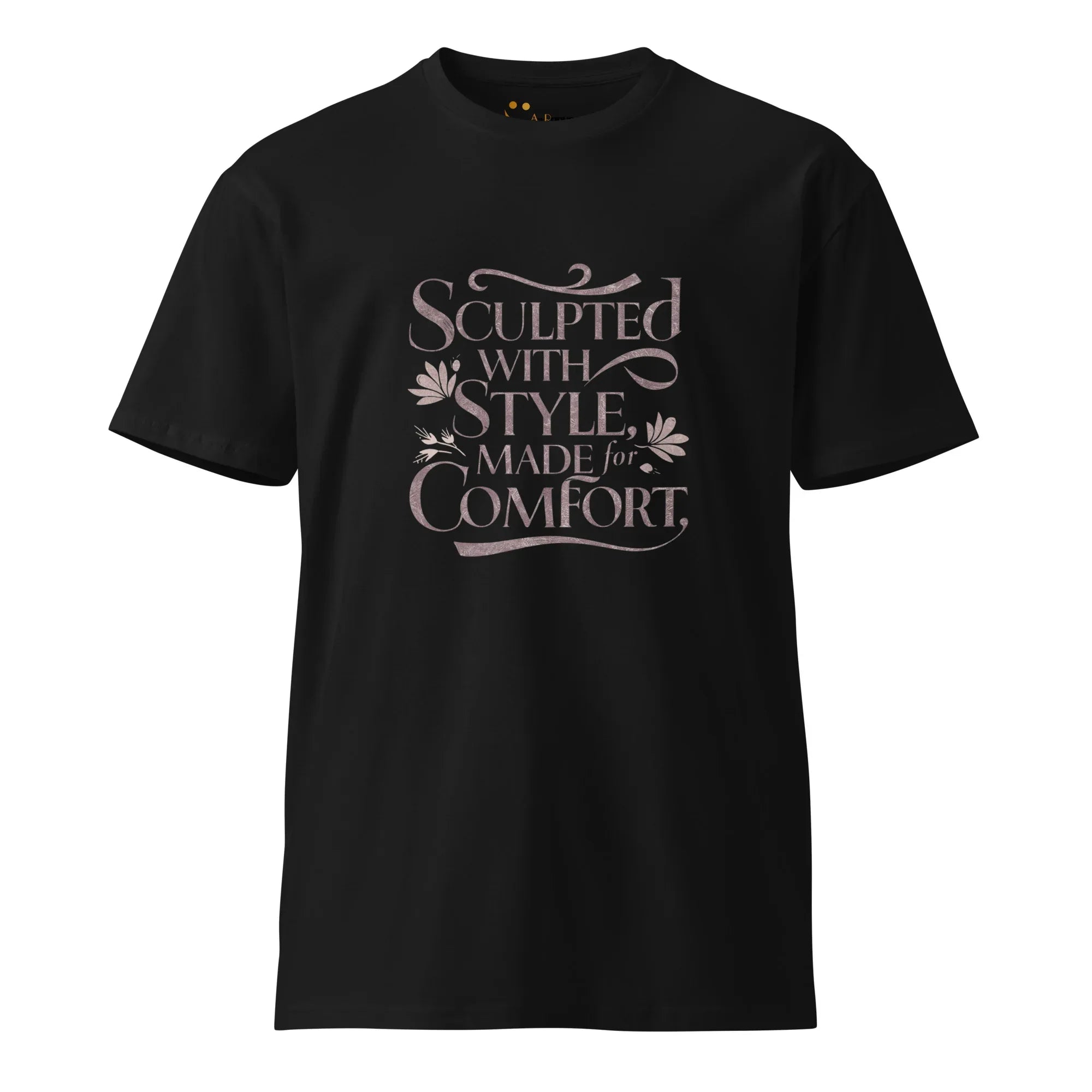 Women's Premium T-Shirt Sculpted With Style Made For Comfort T-Shirt AwRans Clothing unisex-premium-t-shirt-black-front-6794c4ca293a5