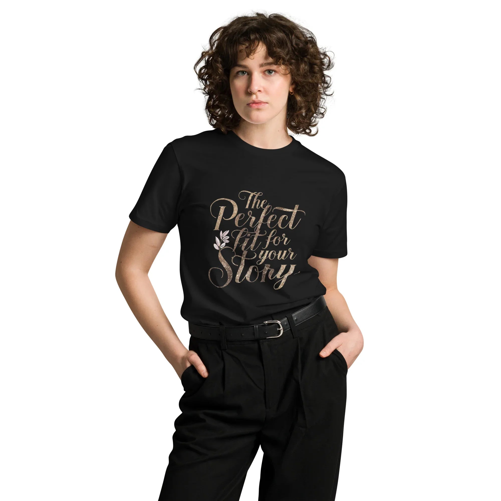 Women's Premium T-Shirt The Perfect Fit For Your Story Black T-Shirt AwRans Clothing unisex-premium-t-shirt-black-front-6794c4ef50fcf