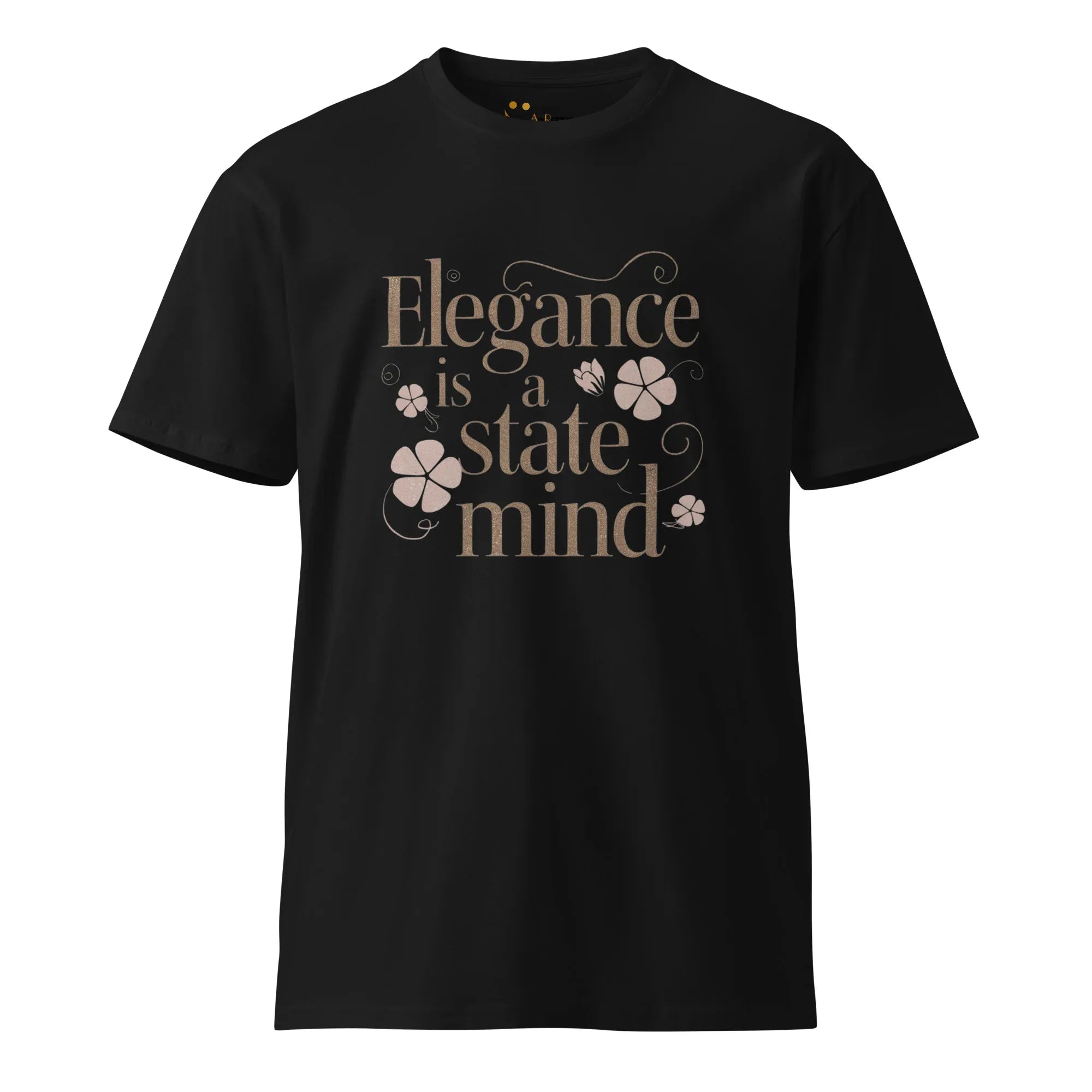 Women's Premium T-Shirt | Elegance Is A State Mind. T-Shirt AwRans Clothing unisex-premium-t-shirt-black-front-6794c73ab91b1