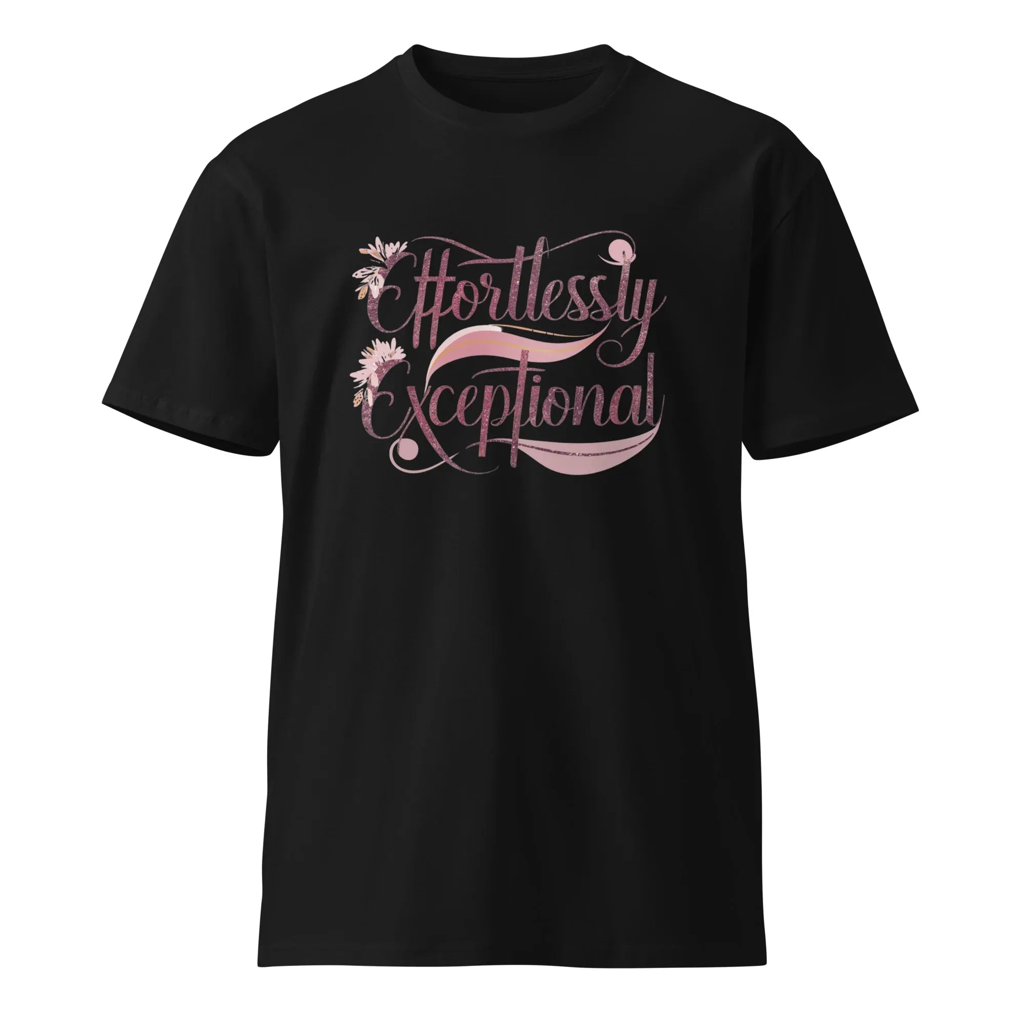 Women's Premium T-Shirt | Effortlessly Exceptional T-Shirt AwRans Clothing unisex-premium-t-shirt-black-front-6794f35115e16