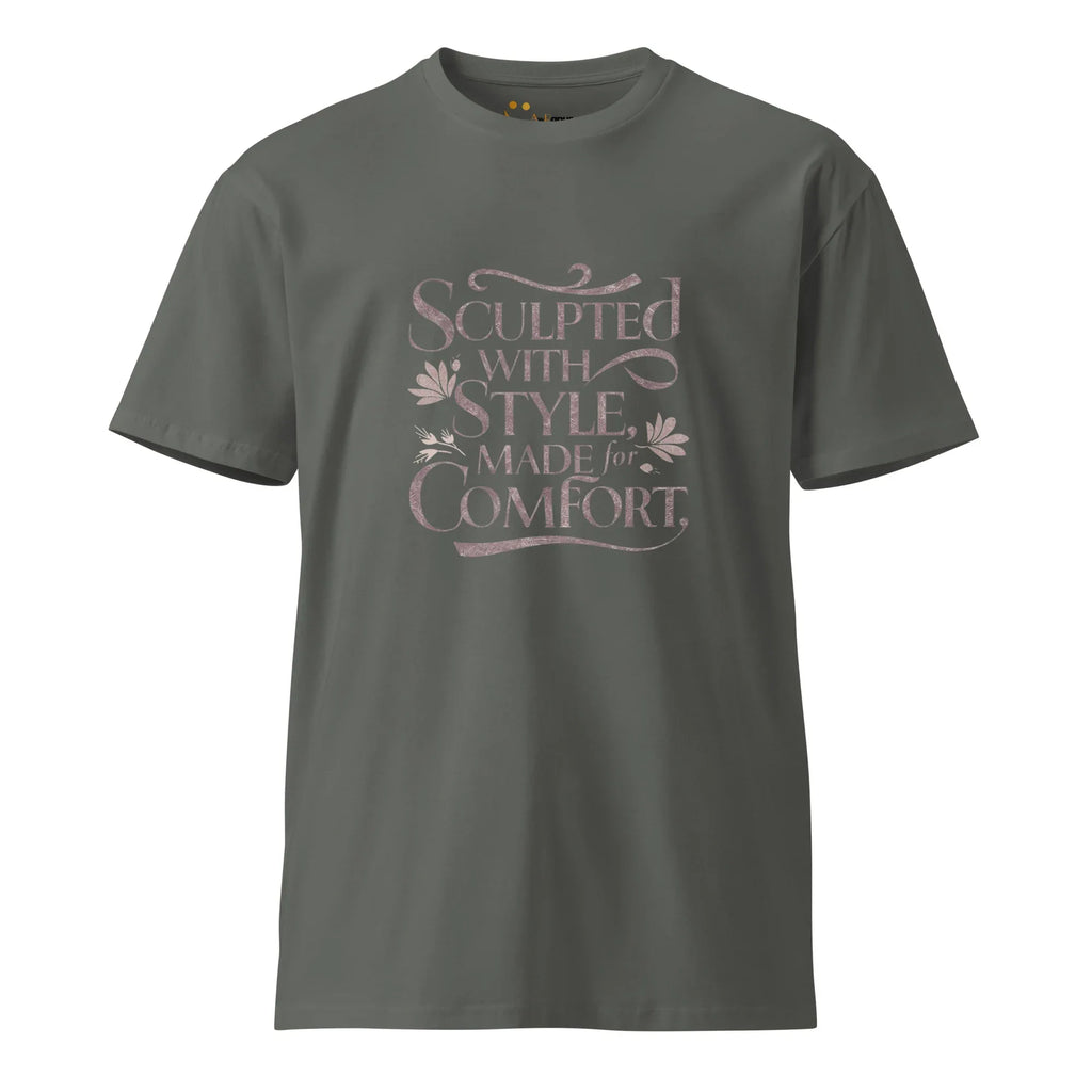Women's Premium T-Shirt Sculpted With Style Made For Comfort T-Shirt AwRans Clothing unisex-premium-t-shirt-charcoal-front-6794c4ca2ab11