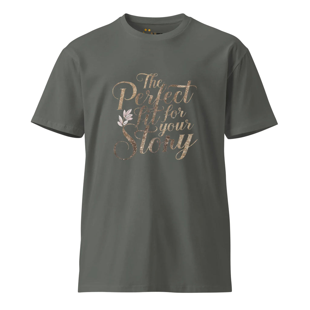 Women's Premium T-Shirt The Perfect Fit For Your Story T-Shirt AwRans Clothing unisex-premium-t-shirt-charcoal-front-6794c4ef52875