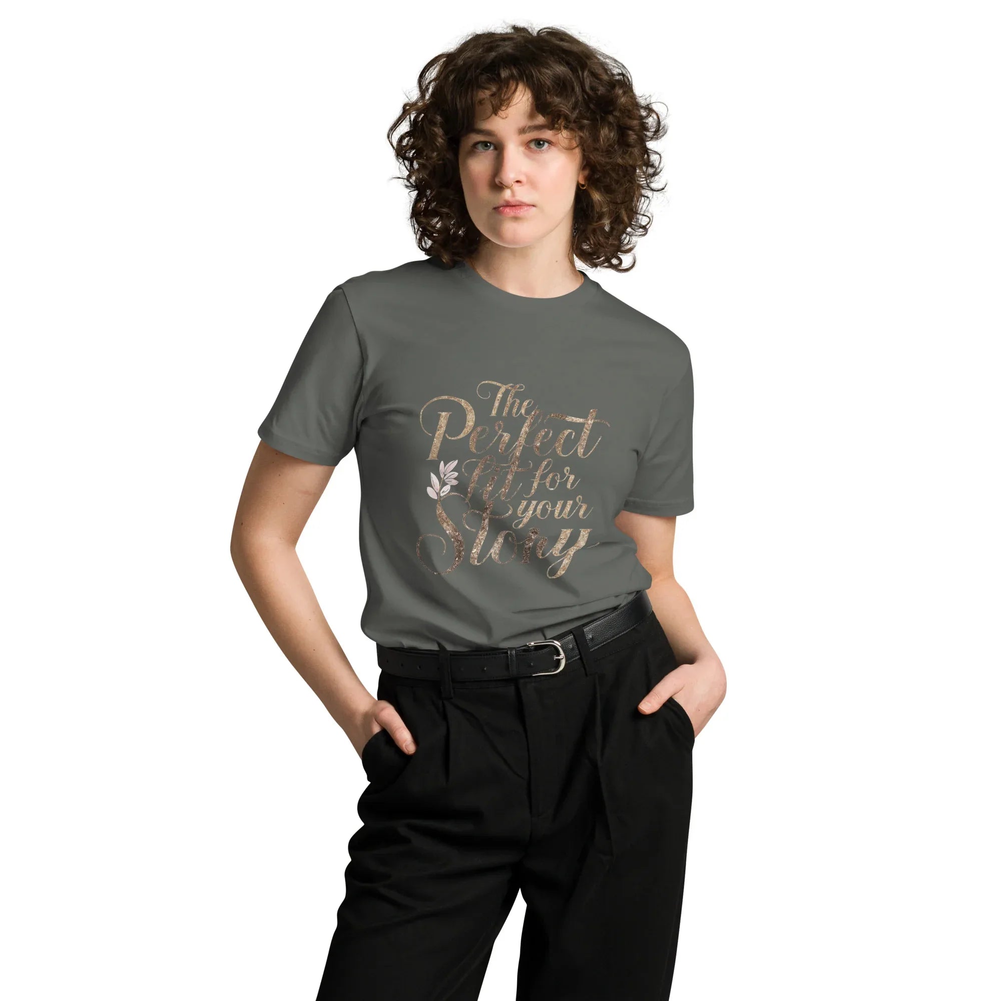 Women's Premium T-Shirt The Perfect Fit For Your Story Charcoal T-Shirt AwRans Clothing unisex-premium-t-shirt-charcoal-front-6794c4ef596a0