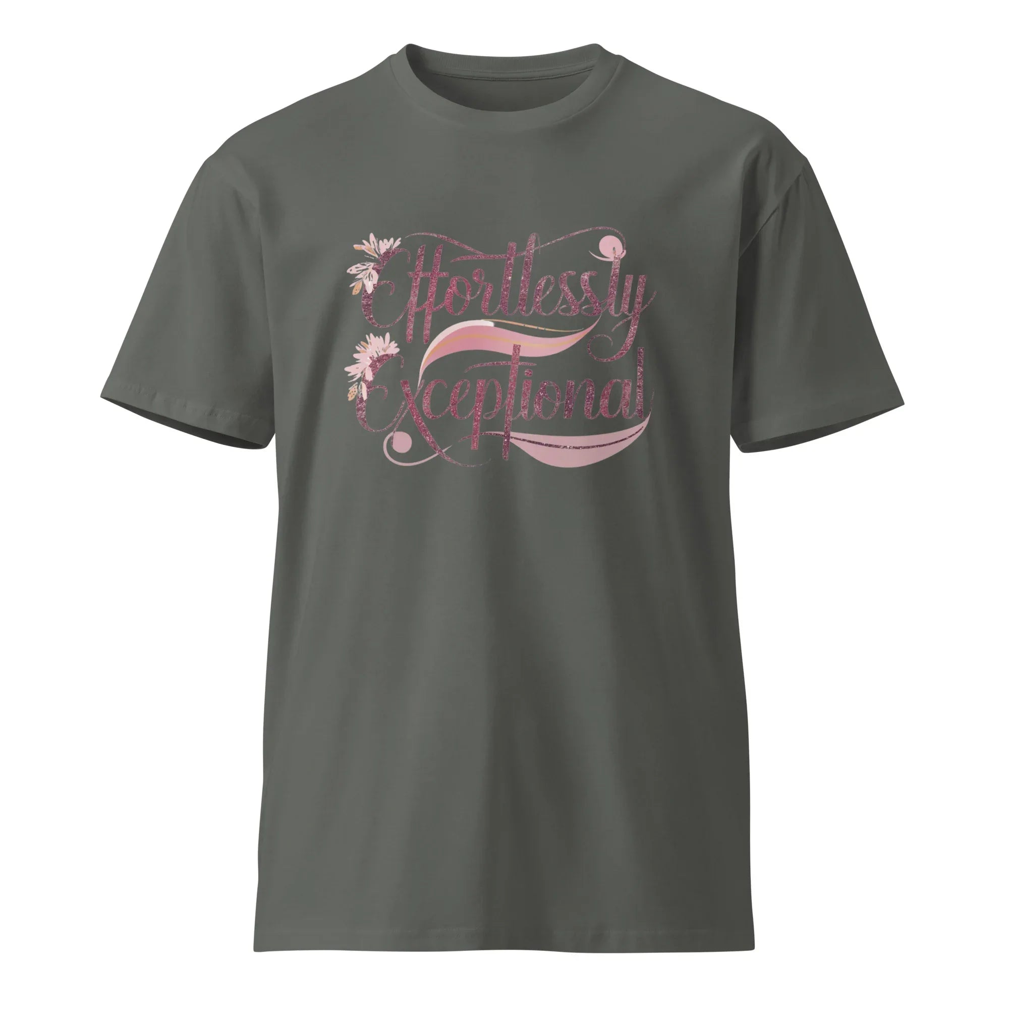 Women's Premium T-Shirt | Effortlessly Exceptional T-Shirt AwRans Clothing unisex-premium-t-shirt-charcoal-front-6794f35116061