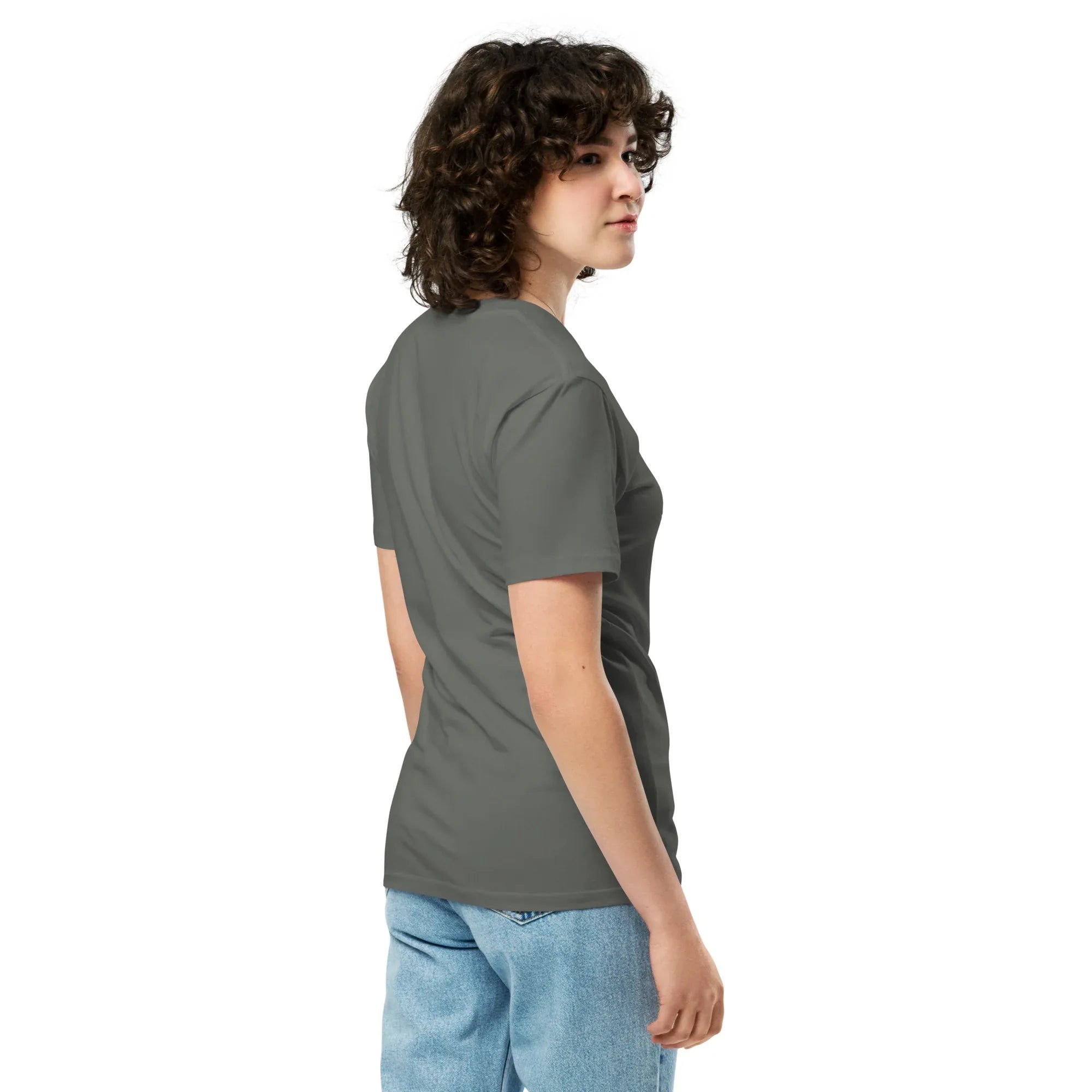 Women's Premium T-Shirt Sculpted With Style Made For Comfort T-Shirt AwRans Clothing unisex-premium-t-shirt-charcoal-right-6794c4ca341fb
