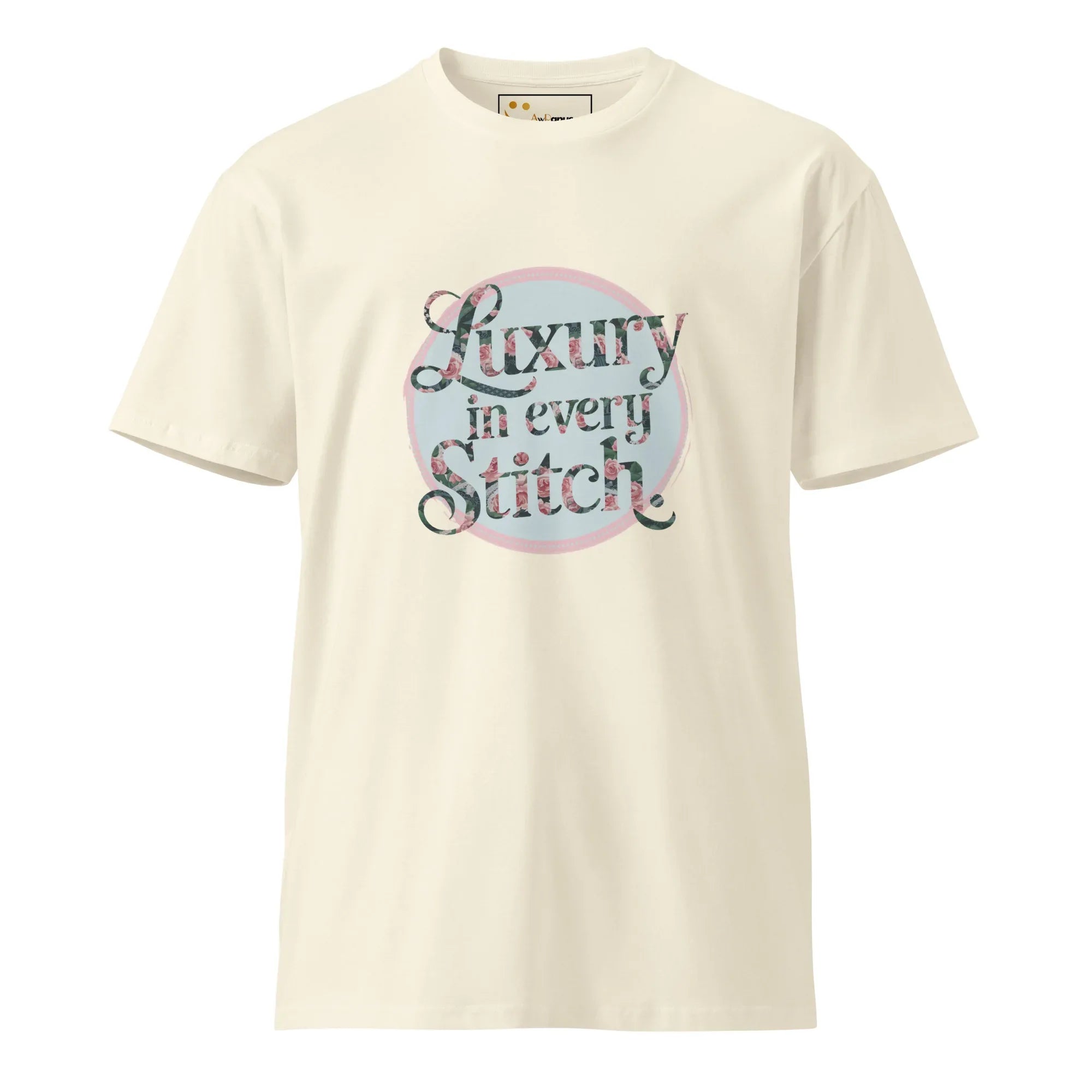 Women's Premium T-Shirt | Luxury In Every Stitch T-Shirt AwRans Clothing unisex-premium-t-shirt-natural-front-6794c2815f493