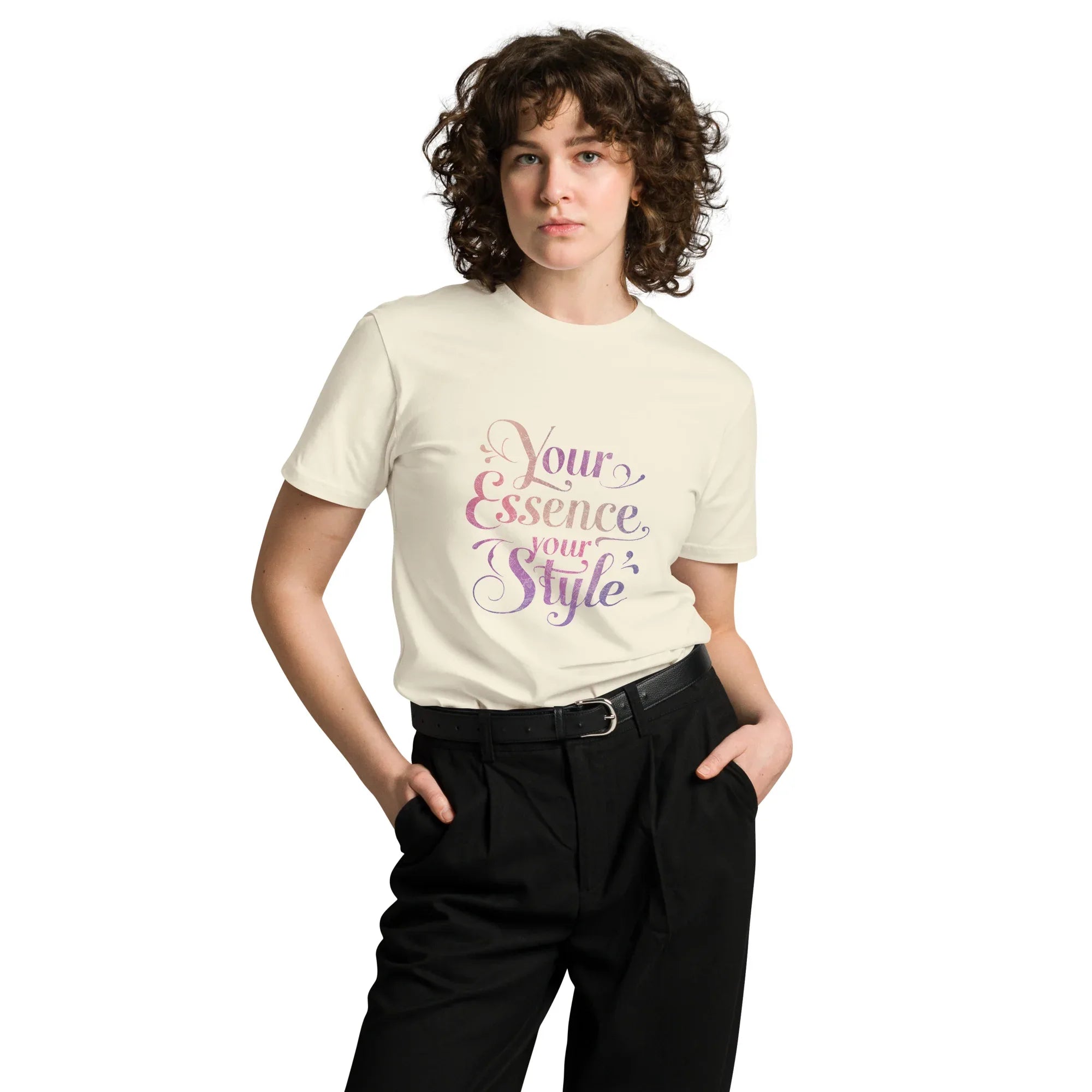 Women's Premium T-Shirt Your Essence Your Style Natural T-Shirt AwRans Clothing unisex-premium-t-shirt-natural-front-6794c46a0062f