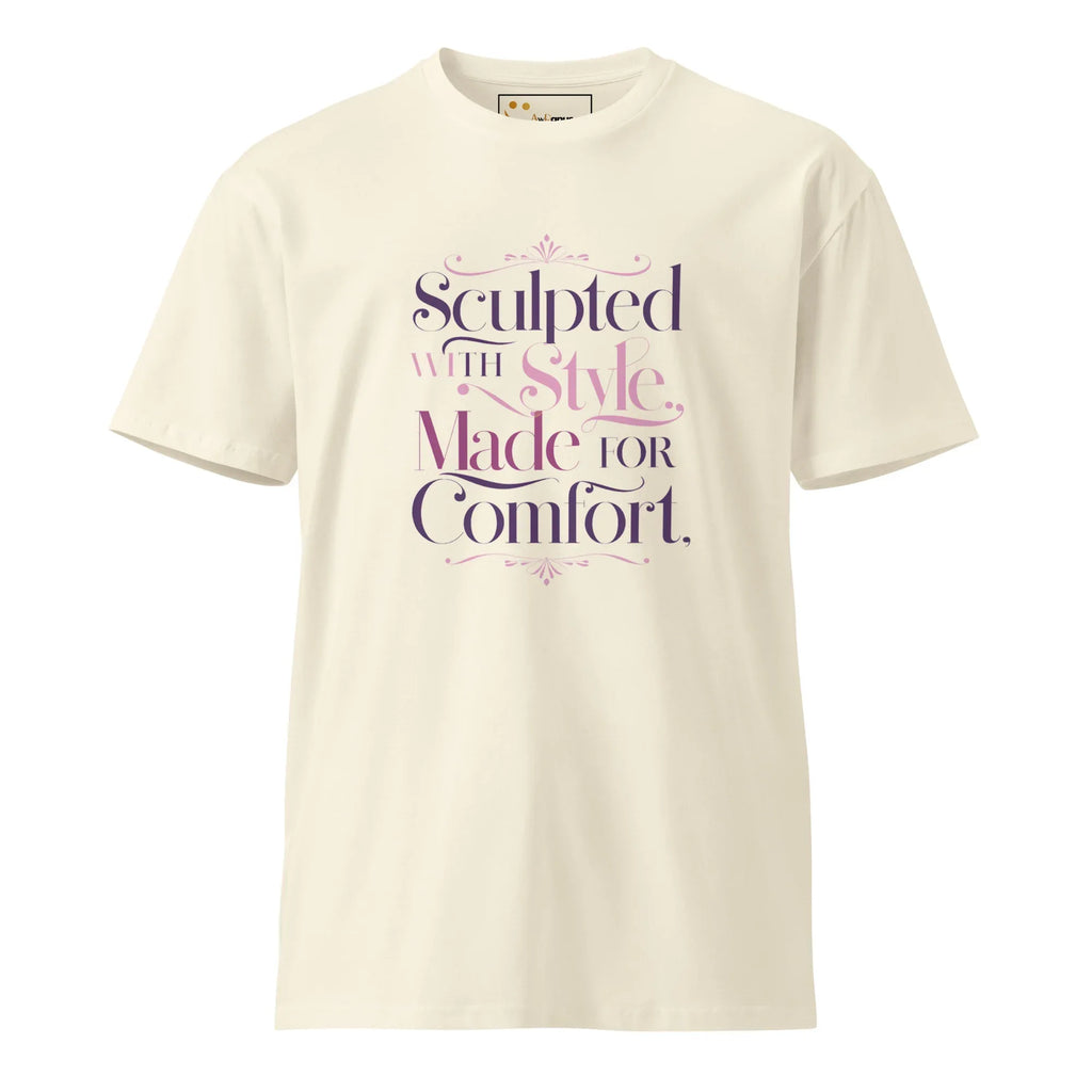 Women's Premium T-Shirt Sculpted With Style Made For Comfort T-Shirt AwRans Clothing unisex-premium-t-shirt-natural-front-6794c529a2295