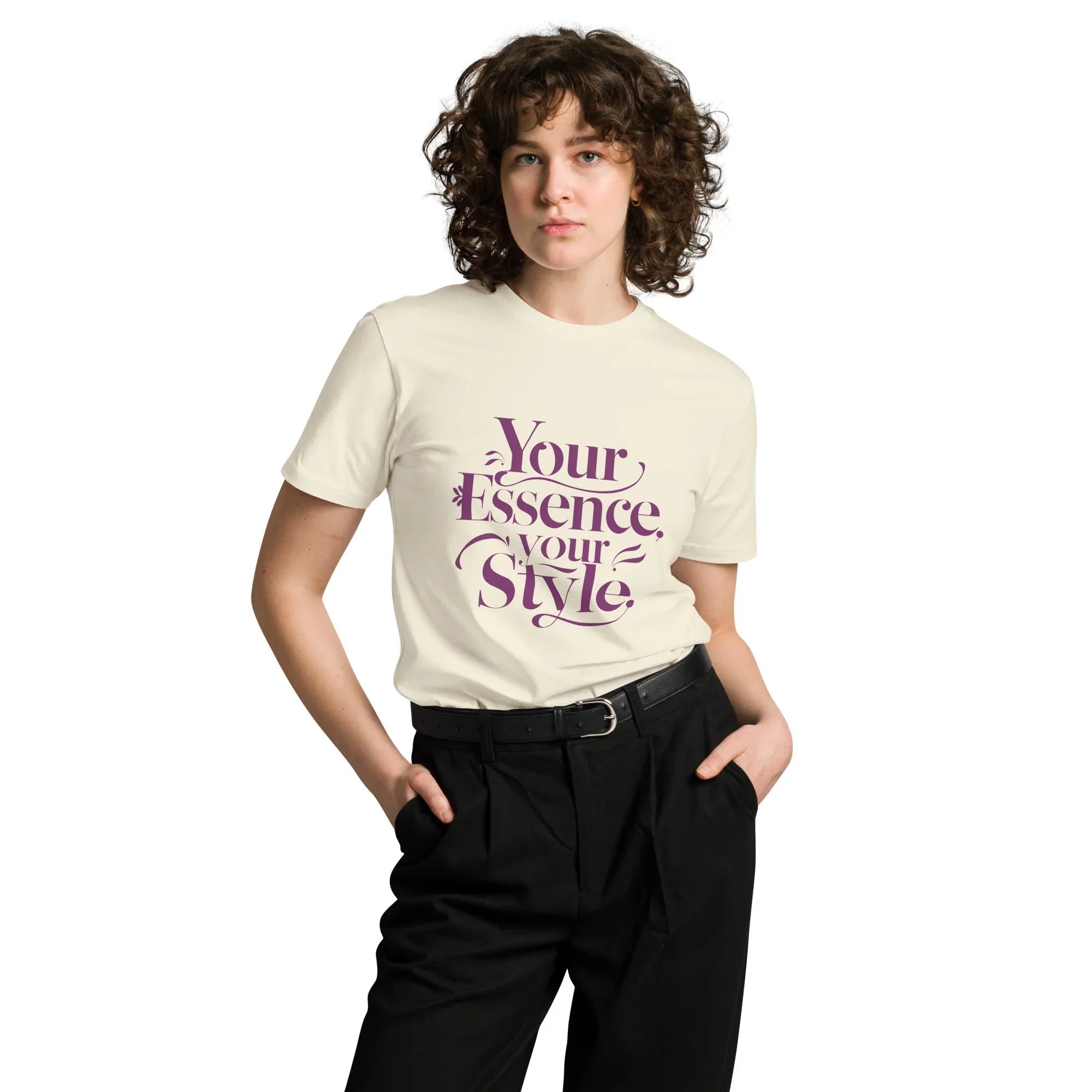 Women's Premium T-Shirt Your Essence Your Style Natural T-Shirt AwRans Clothing unisex-premium-t-shirt-natural-front-6794c54e27727