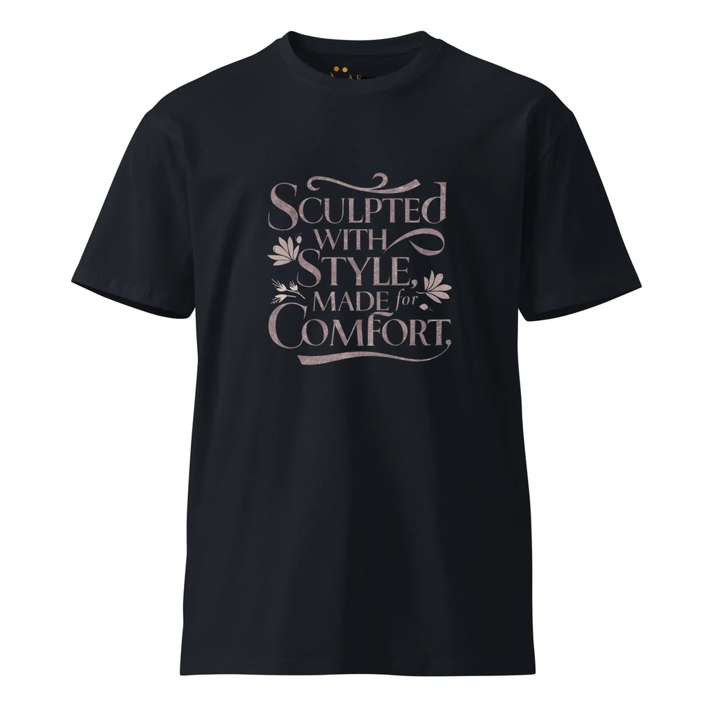 Women's Premium T-Shirt Sculpted With Style Made For Comfort T-Shirt AwRans Clothing unisex-premium-t-shirt-navy-front-6794c4ca29bd3